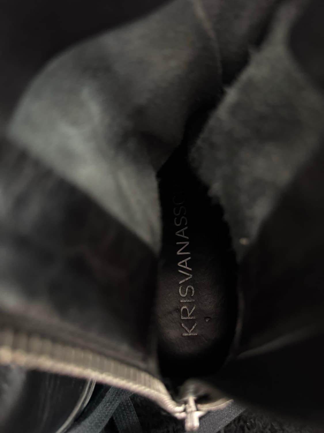 크리스반아쉐 13ss 끈칭칭 레더 하이탑 올블랙 41size 상품이미지7