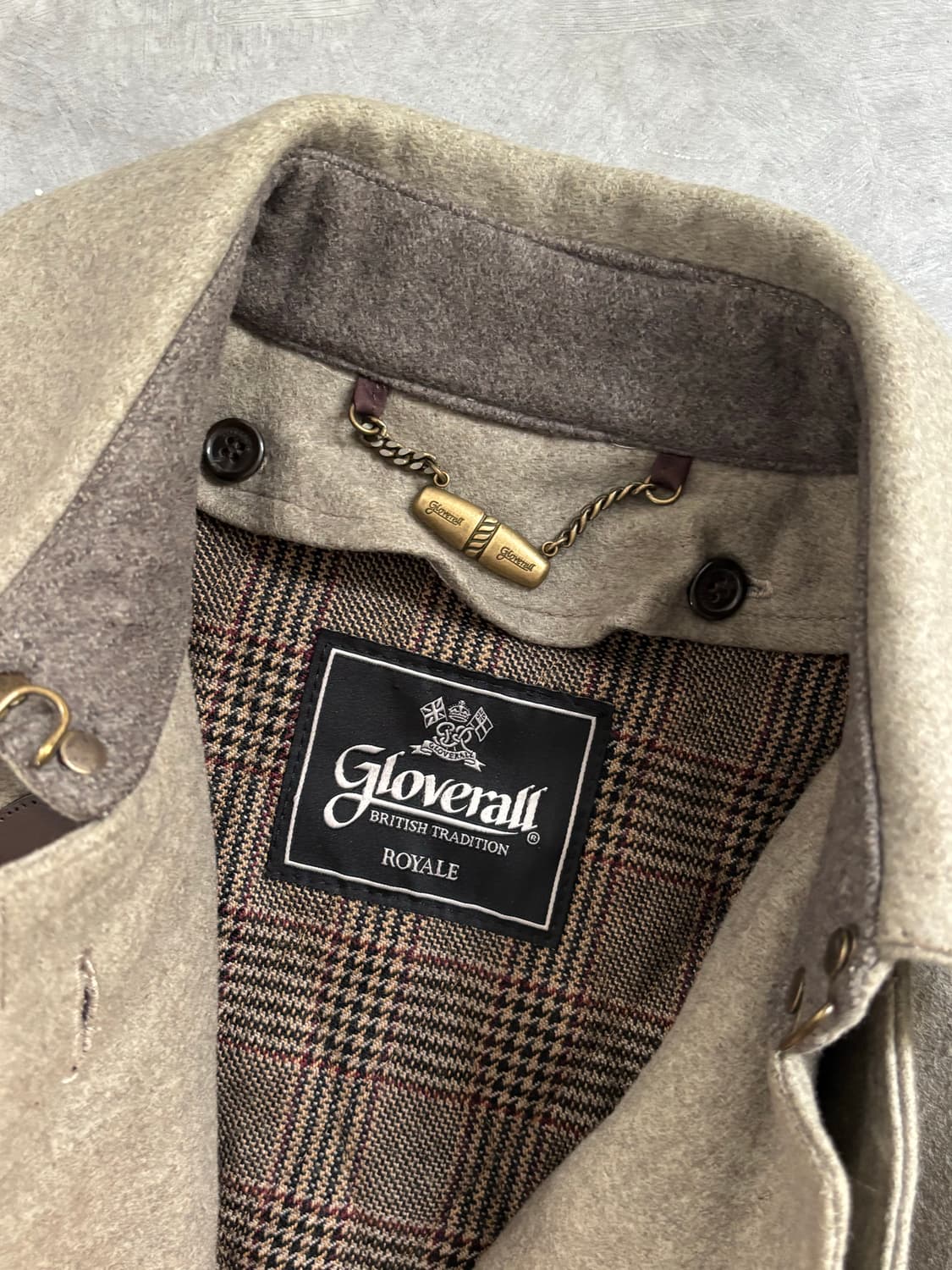 Gloverall 글로버올 그레이 하프 케이프 코트 상품이미지7