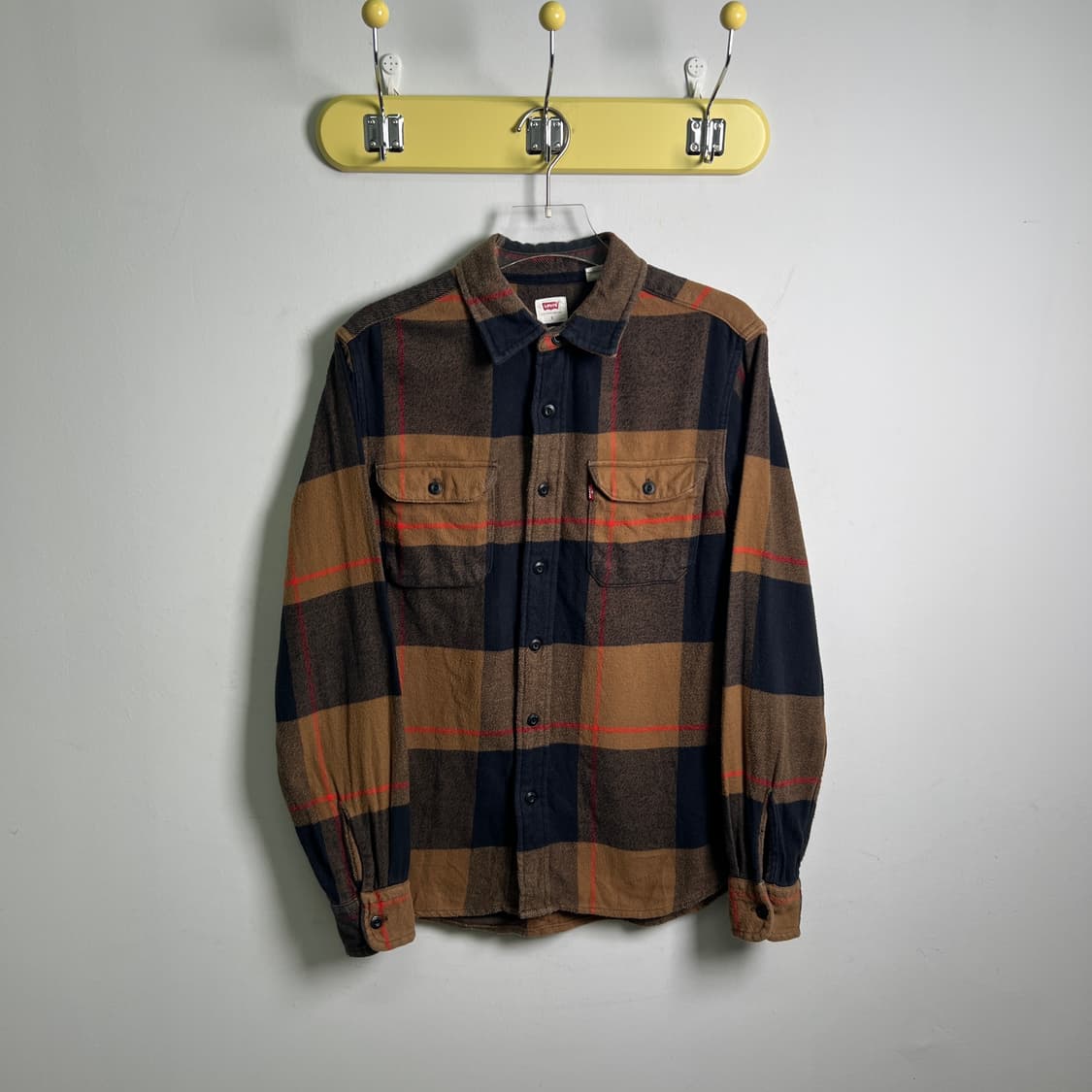 Levis 리바이스 클래식 워커 체크 플란넬 셔츠 S 상품이미지1