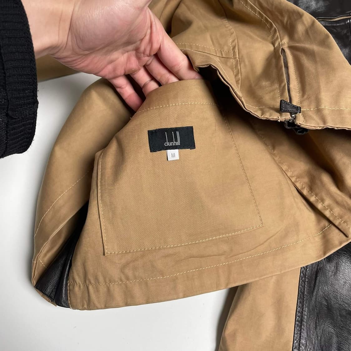 Dunhill 레더 코튼 2 파츠 자켓 (italy)   상품이미지7