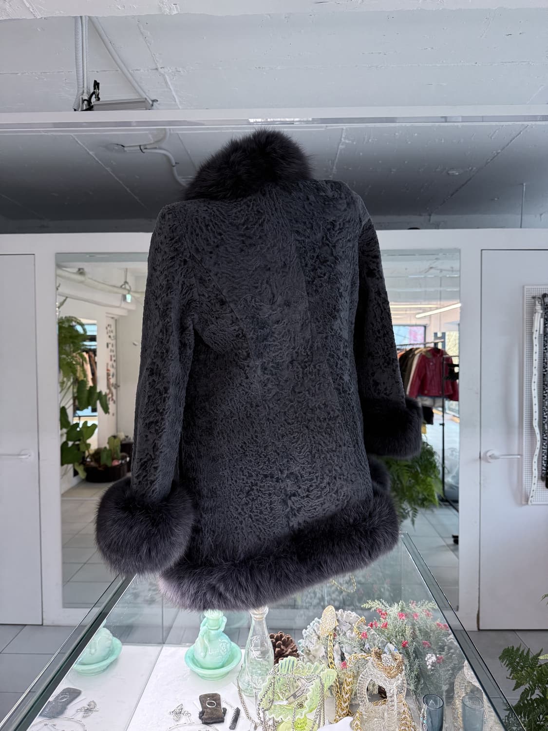 fox fur trim coat 상품이미지4