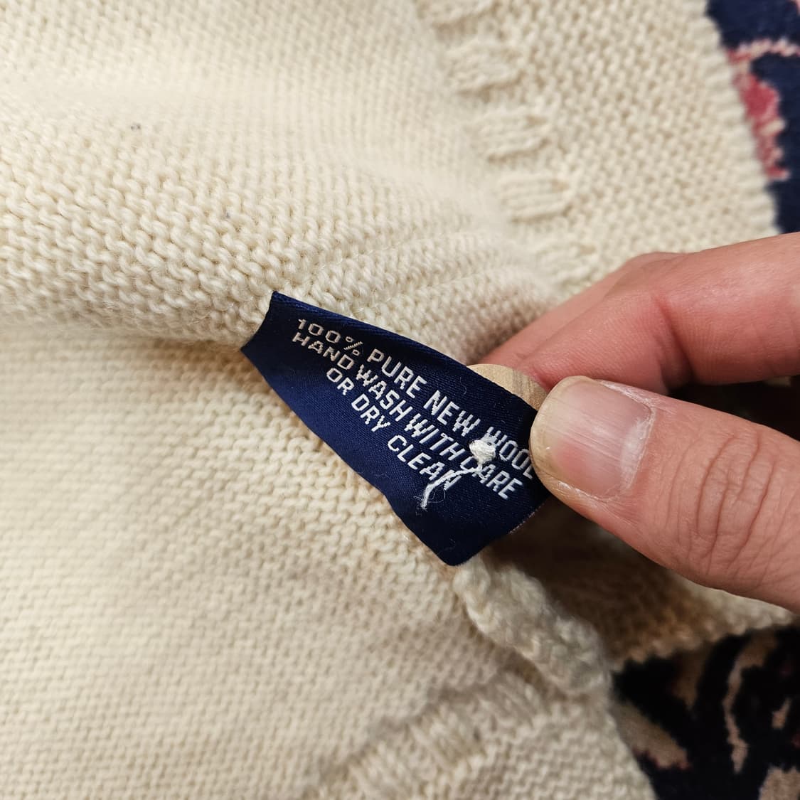 건지울른스 in 영국 양모 피셔맨 버튼 가디건 40size 상품이미지9