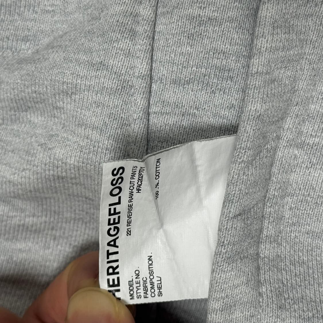 헤리티지플로스 스웻팬츠 멜란지그레이 상품이미지4