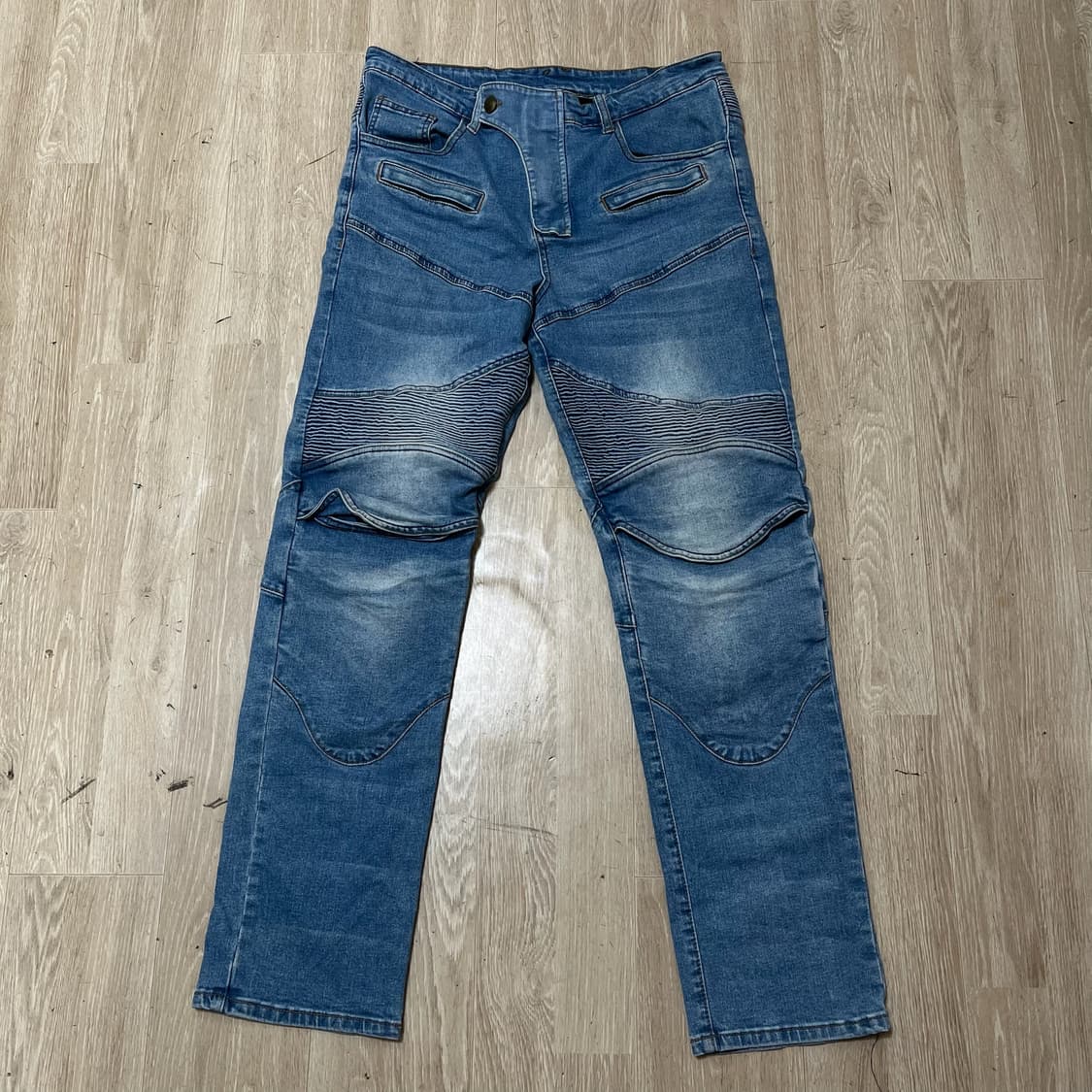 모토팬츠 절개 라이딩바이커진 데님 청바지 [중청] XL 상품이미지1