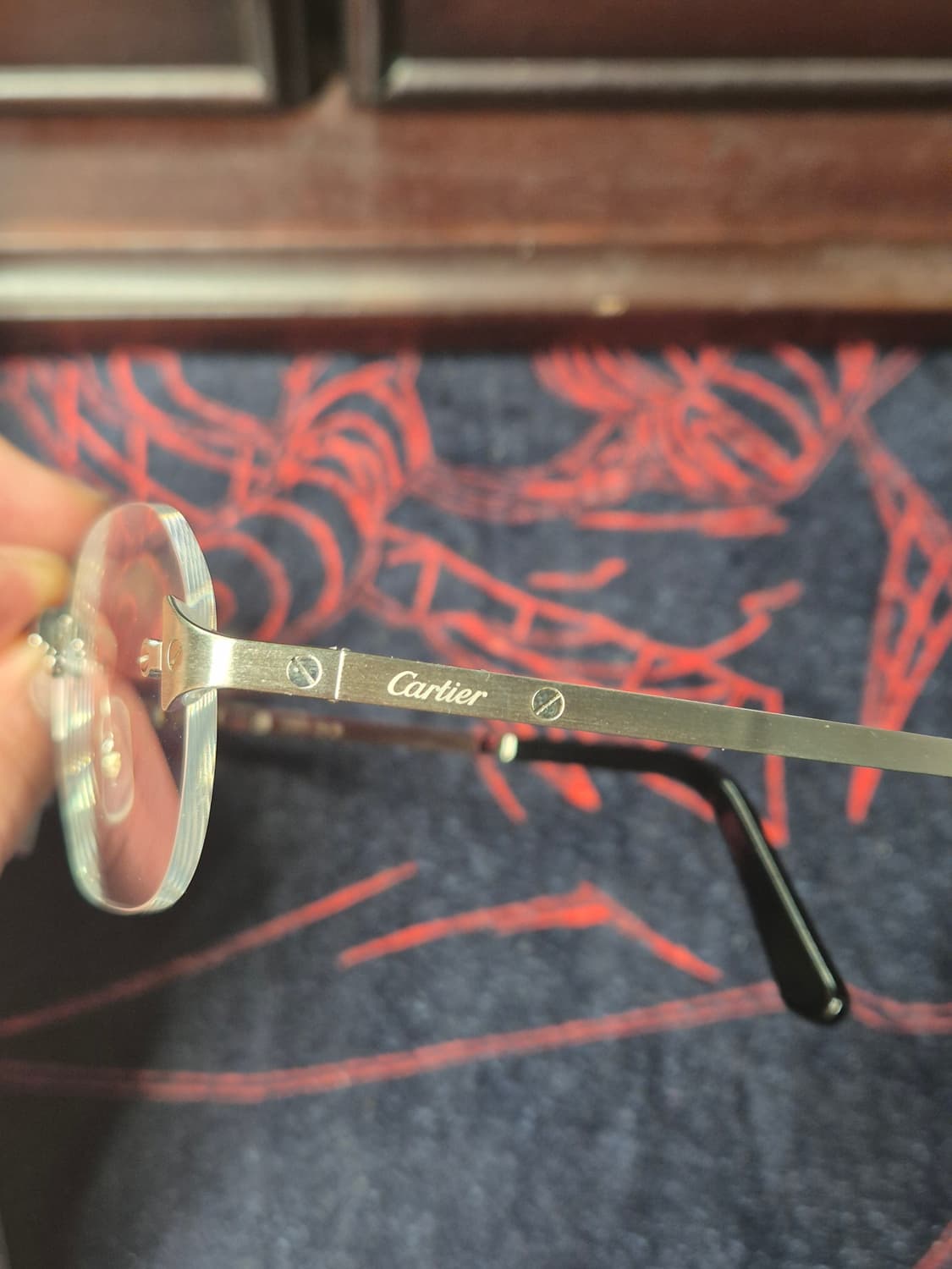 까르띠에 산토스 CT0478O 메탈 림리스 무테 안경 상품이미지5