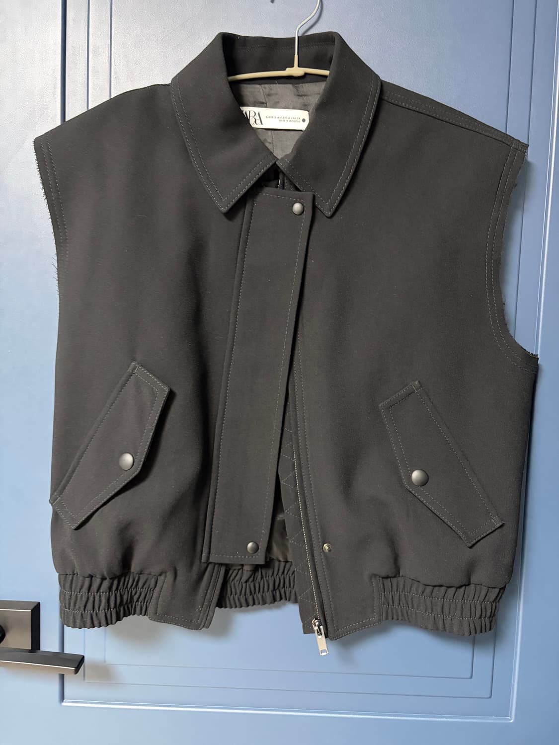 Zara 자라 포켓 셔츠 칼라 베스트 조끼 레이어드 상품이미지2