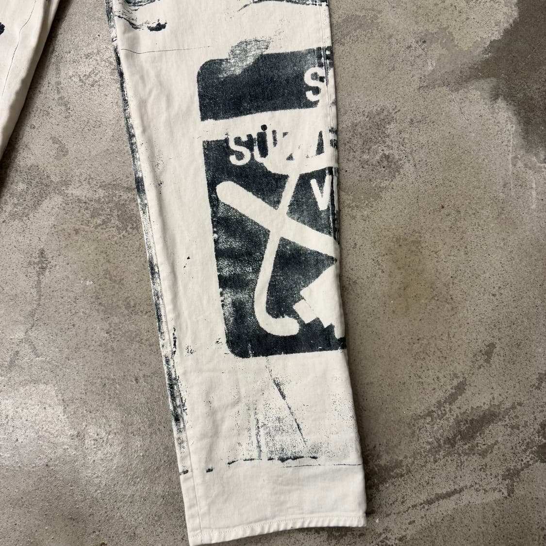 34 / Off-White 오프화이트 페인팅 팬츠 상품이미지4