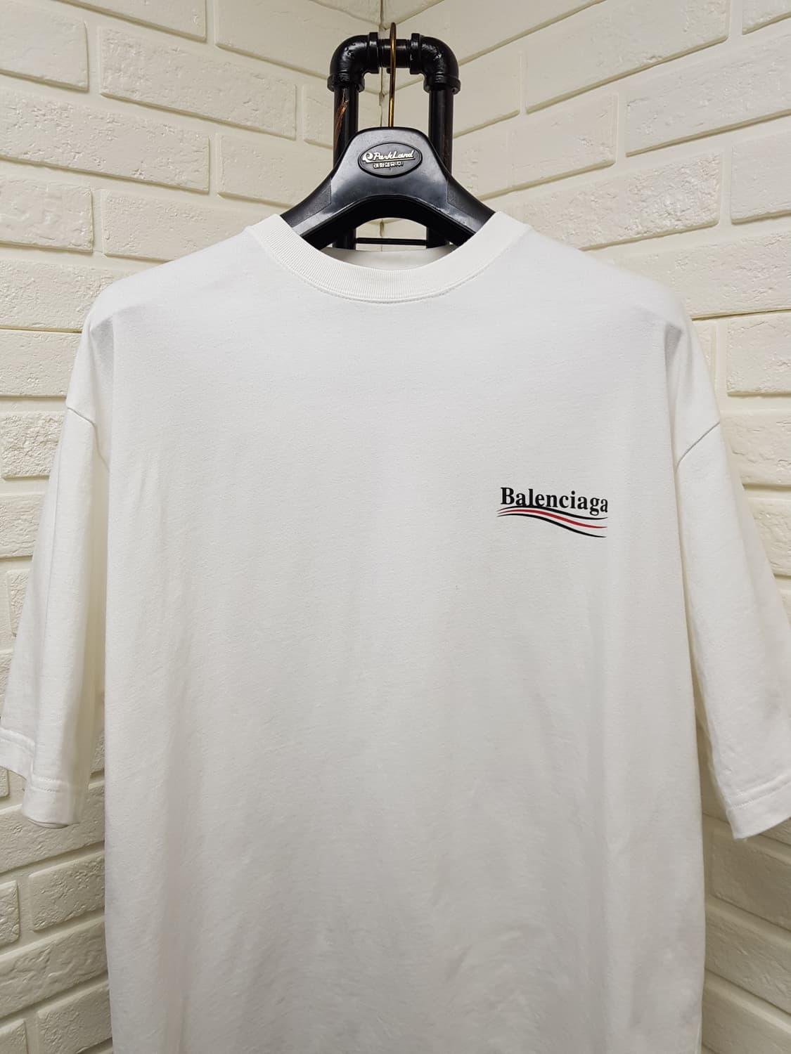 [m/정품] balenciaga 발렌시아가 웨이브 로고 반팔 상품이미지2