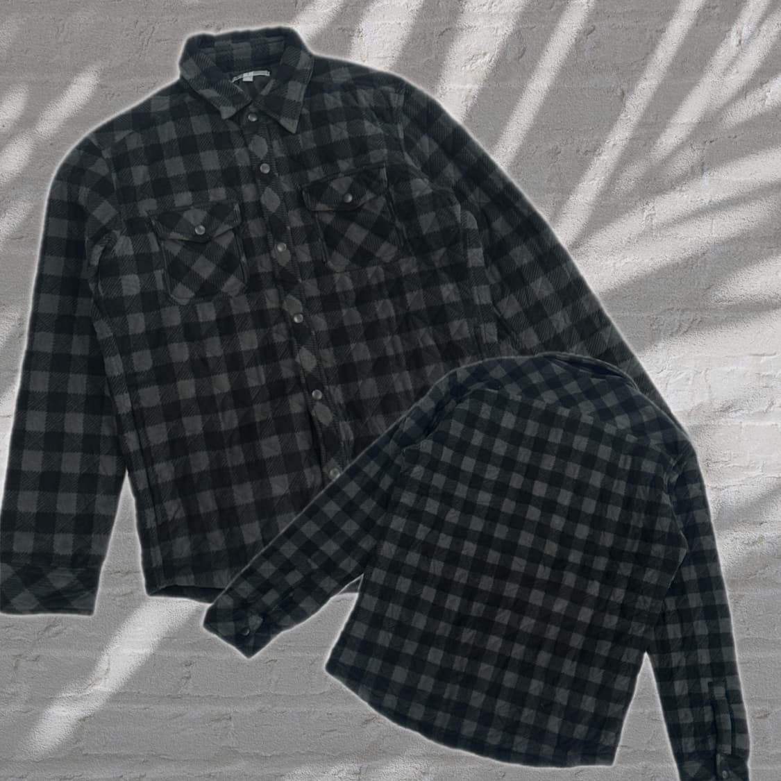 재팬 유니클로 블랙&그레이 깅엄 체크 셔츠 시티보이 빈티지 핀터 아메카지 상품이미지1