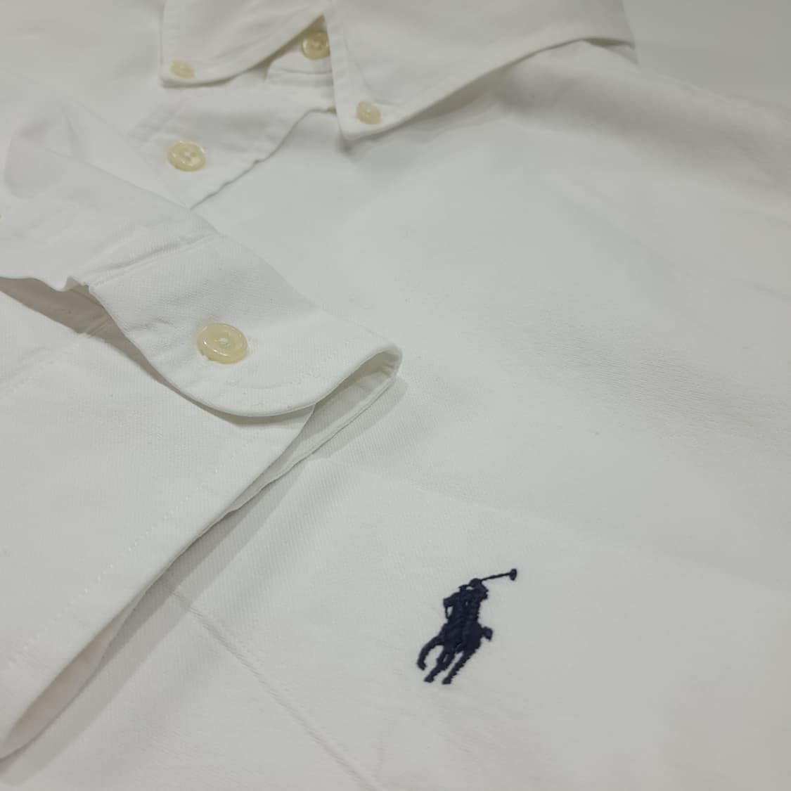 CL709 XL 폴로 90s 빅옥스포드 버튼다운 화이트 빅셔츠 남방 상품이미지4