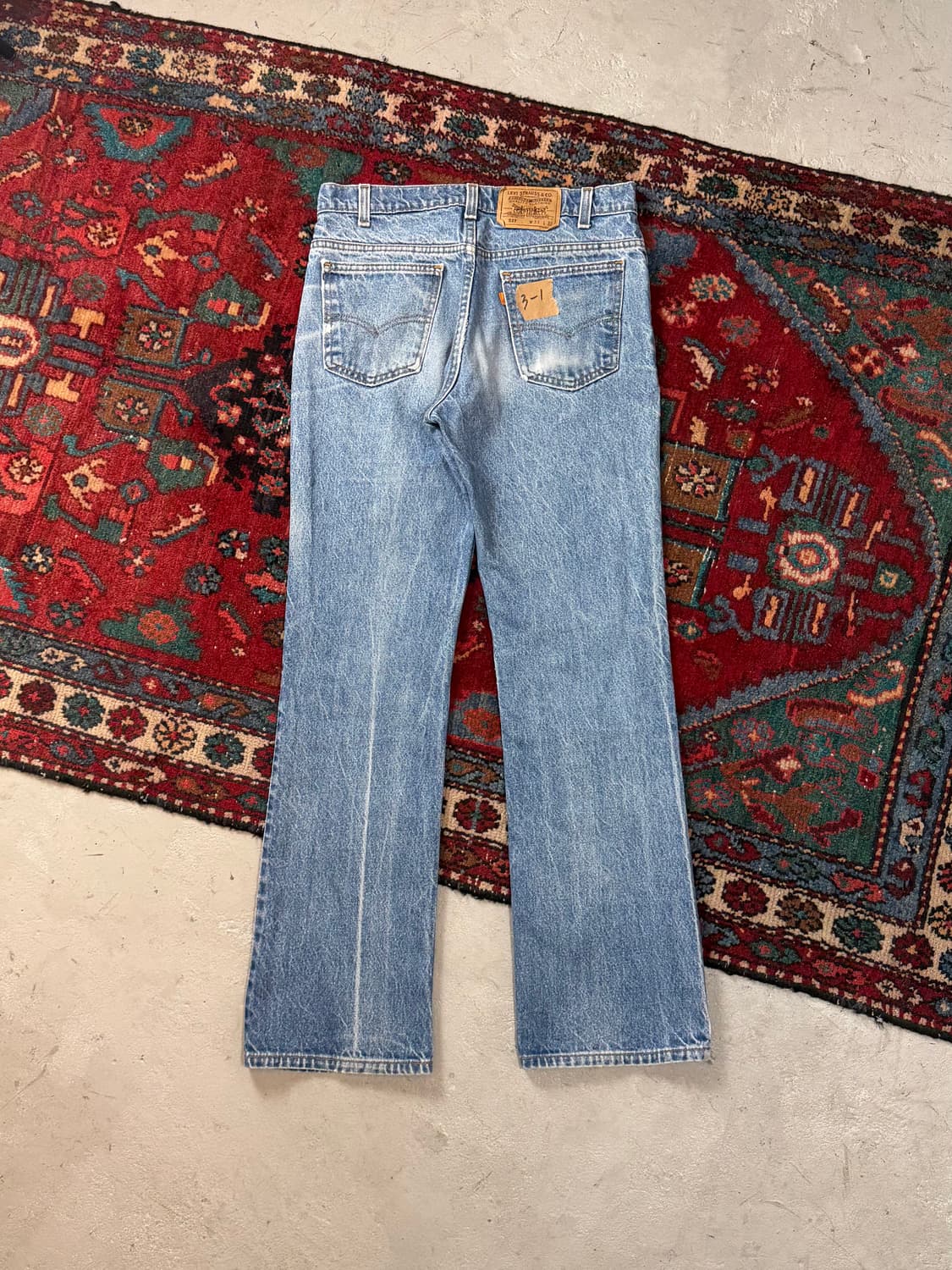 90's USA Made 빈티지 리바이스 517 오렌지탭 부츠컷 데님 상품이미지4