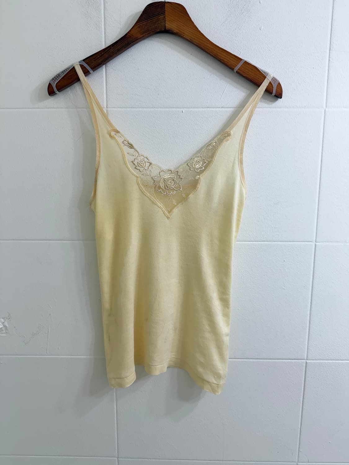 (상의 세트) 그런지 페어리 큐빅 반팔 티셔츠 + 옐로우 란제리코어 나시 상품이미지6