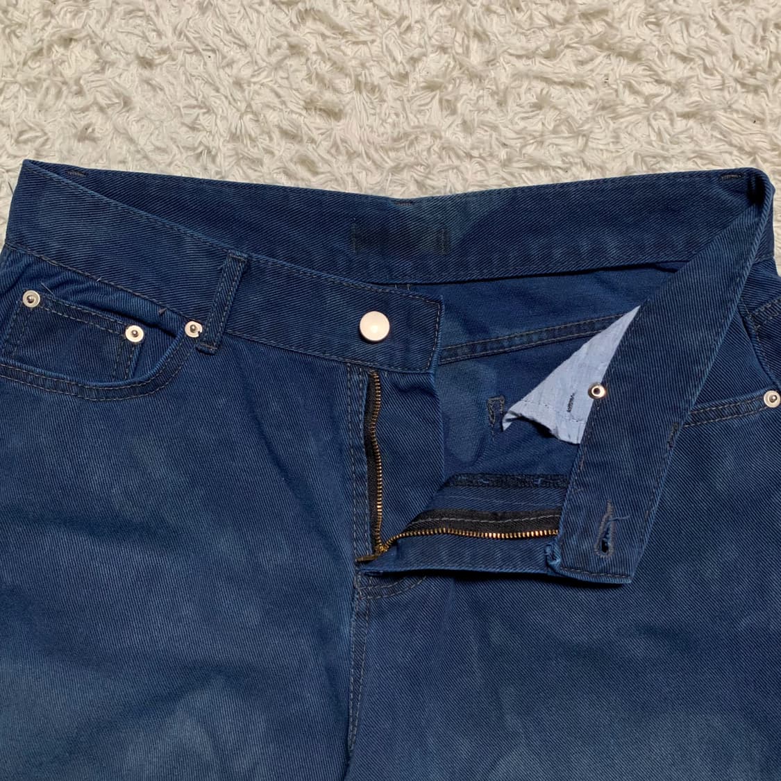 [33] VTG 와이드핏 패치워크 가먼트다잉 데님팬츠 상품이미지4