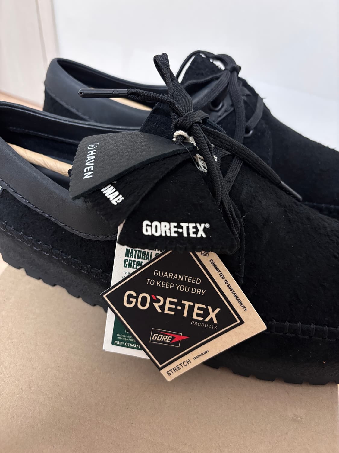 새상품) 265 클락스 위버 비브람 고어텍스 블랙 스웨이드 상품이미지5