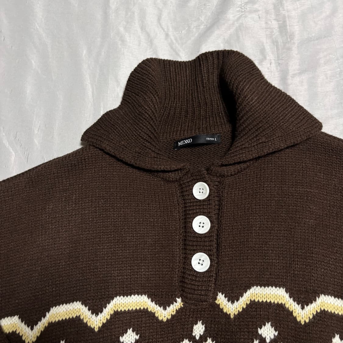 크롭 카라넥 풀오버 니트  상품이미지3