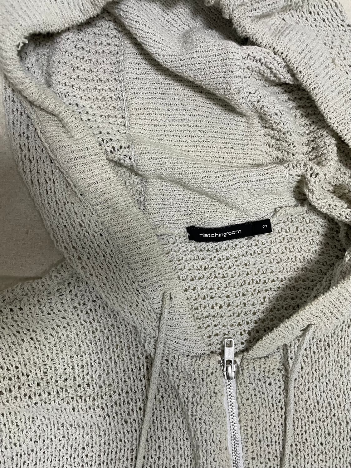 해칭룸 부클레 니트 후드집업 3 상품이미지5