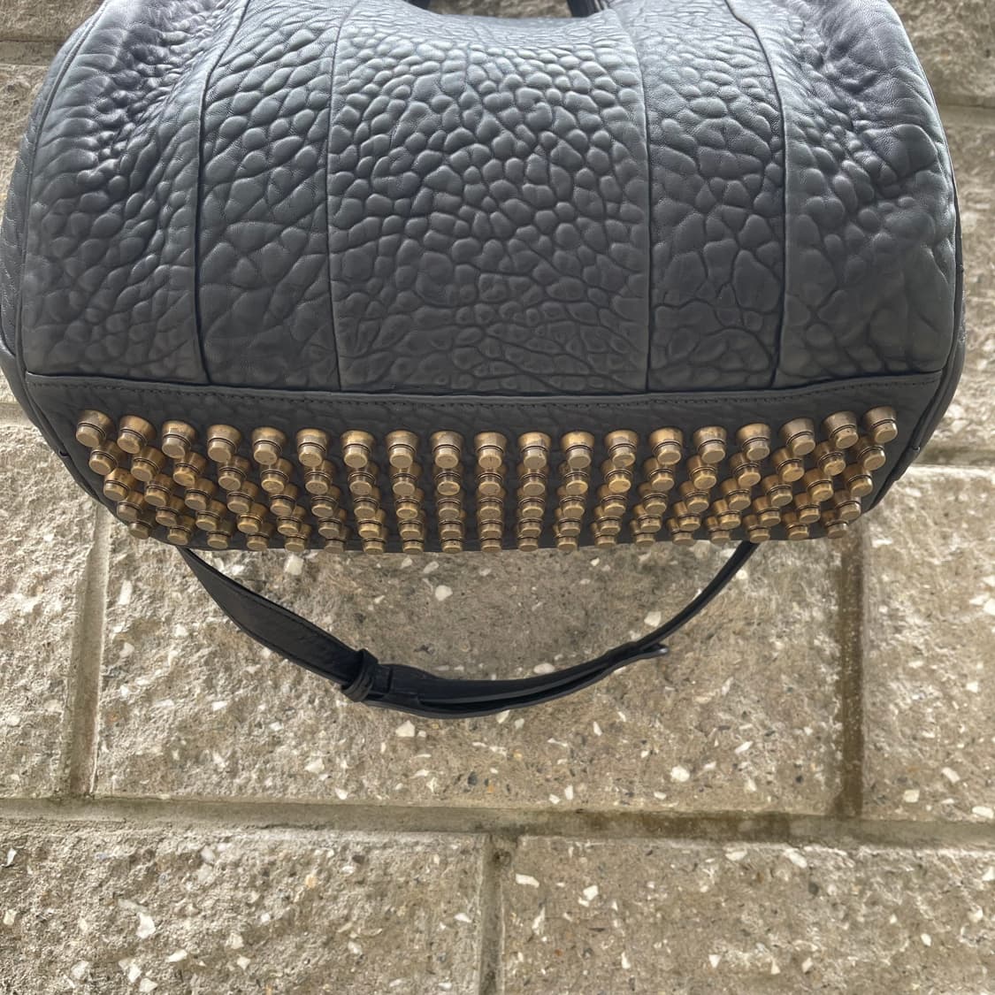 [OS] Alexander Wang 로키 블랙 레더 더플백 상품이미지5