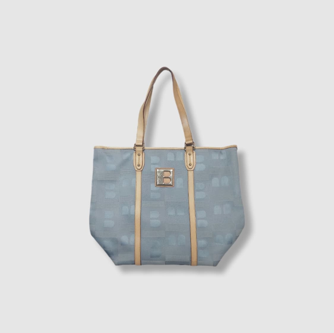 발리 B로고 패턴 캔버스 숄더백 스카이블루 상품이미지1