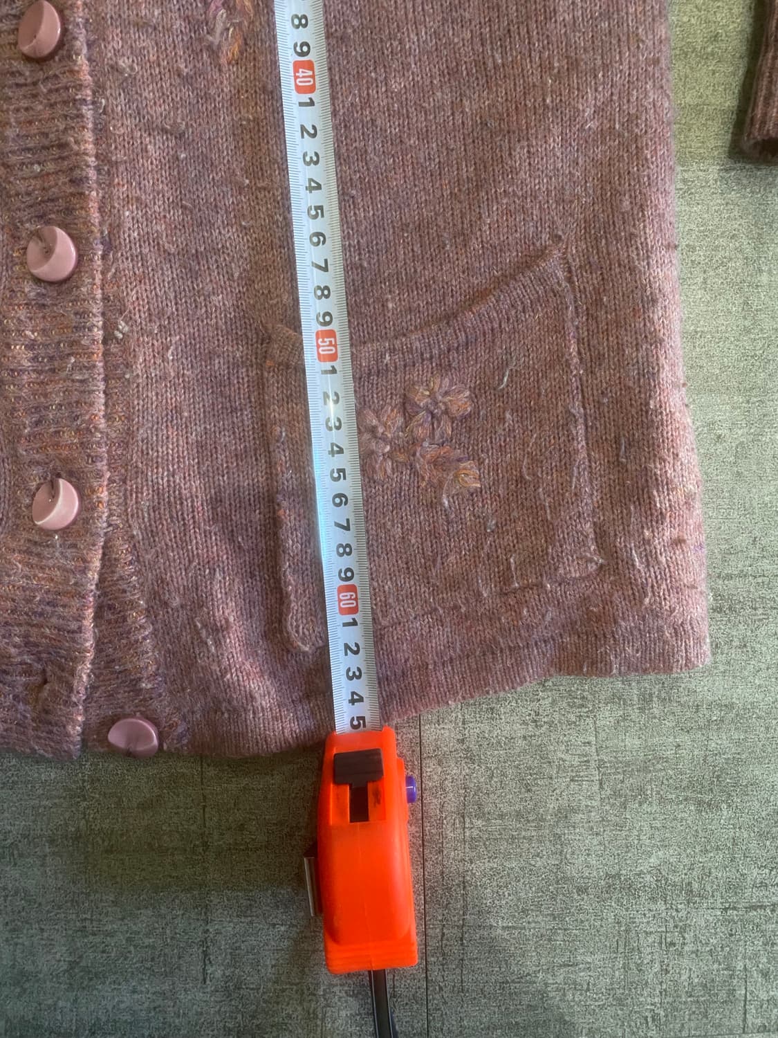 일본빈티지 하구미모리걸 할메카지바선생 플라워니트가디건 상품이미지3