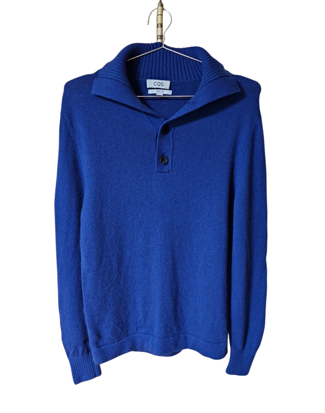 COS 코스 버튼 모 캐시미어 혼방니트 블루 S 상품이미지1