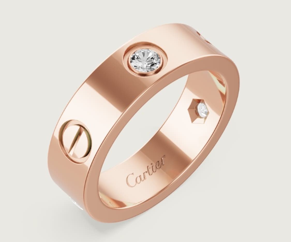 (49호)까르띠에 다이아 3P 러브밴드 링  상품이미지6