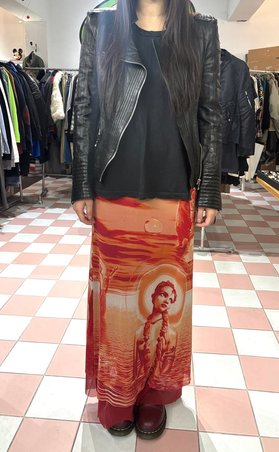 TTF✳️90-00’s 장폴고티에 아카이브 메쉬 롱스커트 상품이미지6