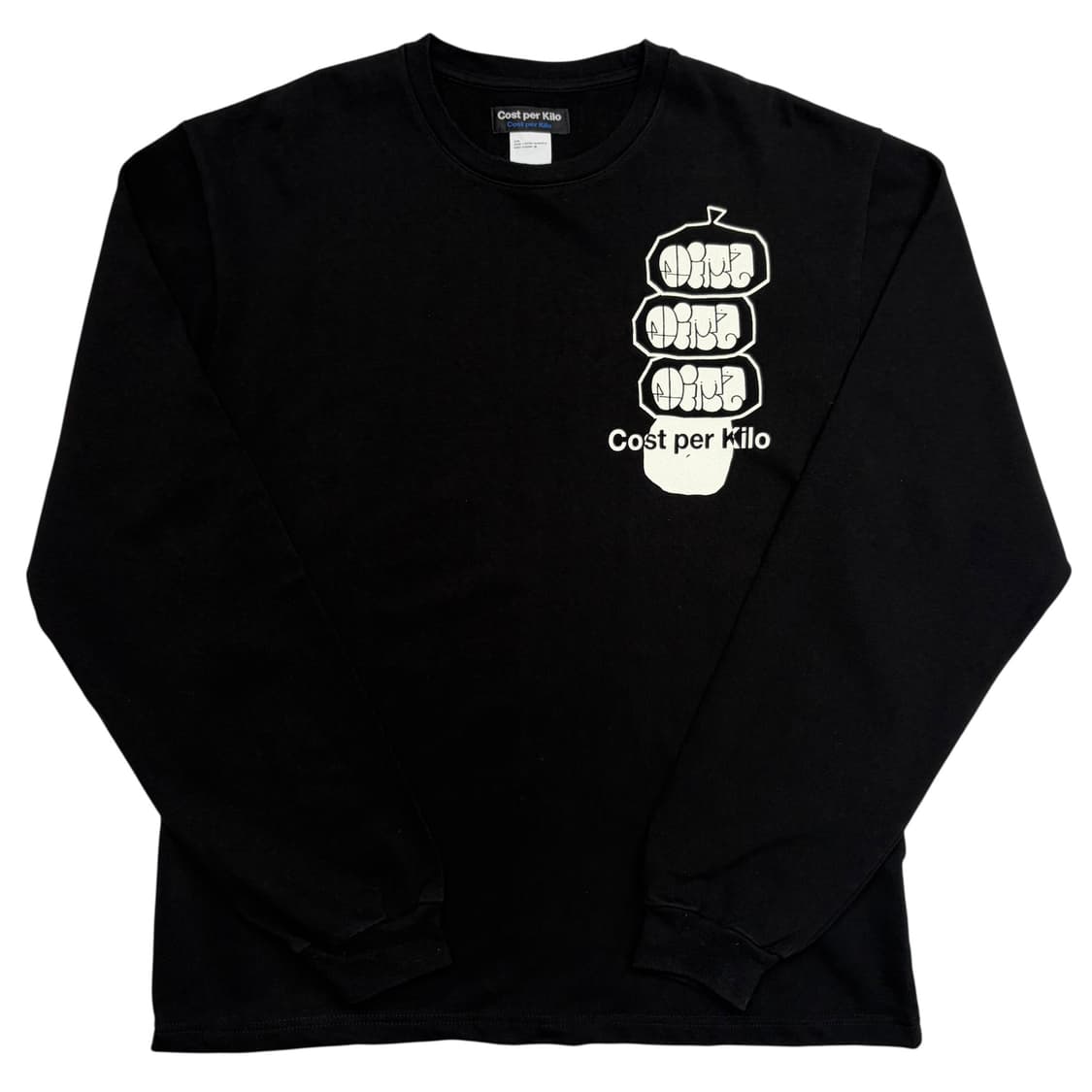 코스트퍼킬로 블랙 프린팅 롱슬리브 L 상품이미지1