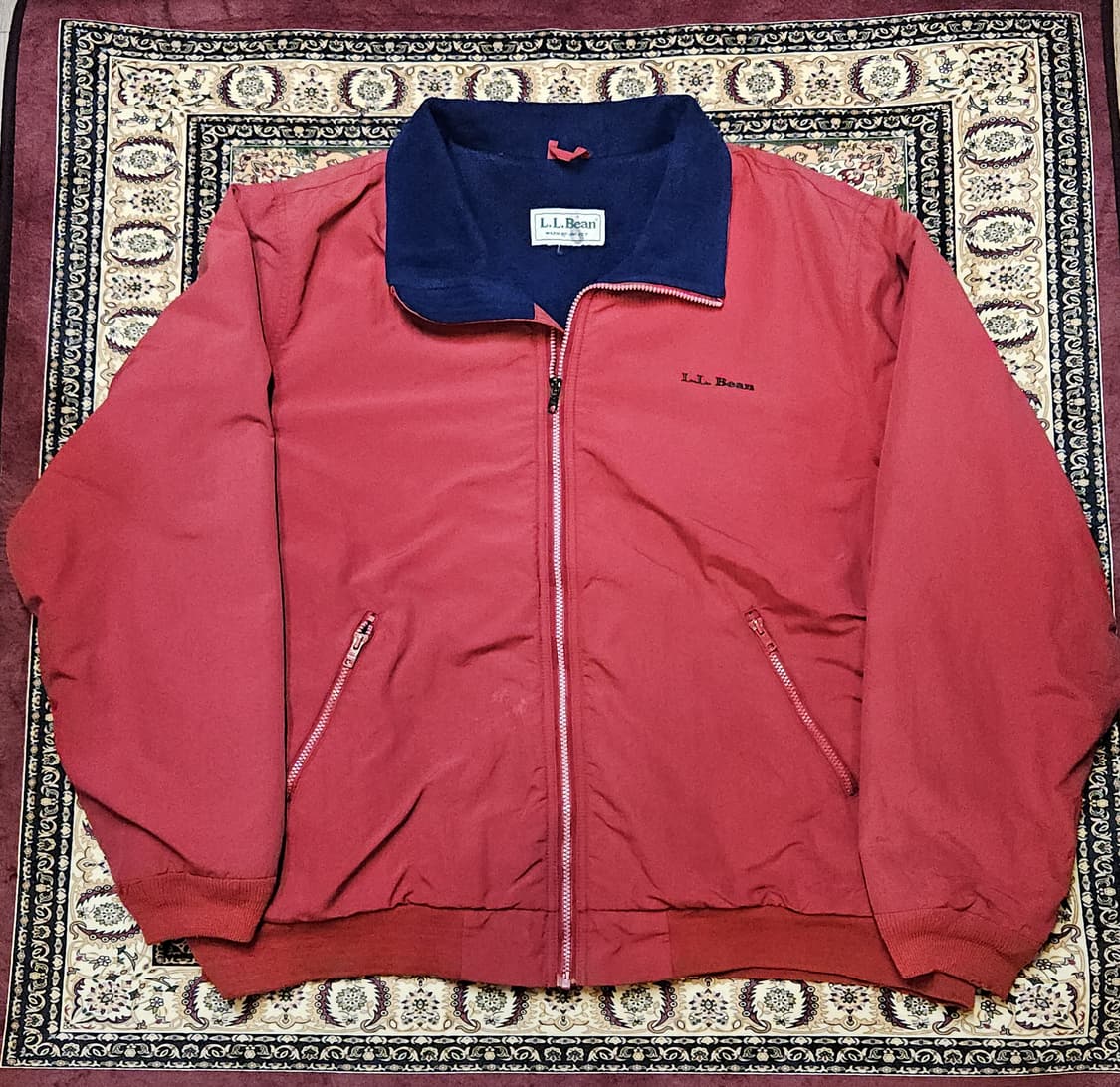 L.L.Bean Nylon Zip-Up Jacket (Red/Navy) 상품이미지1