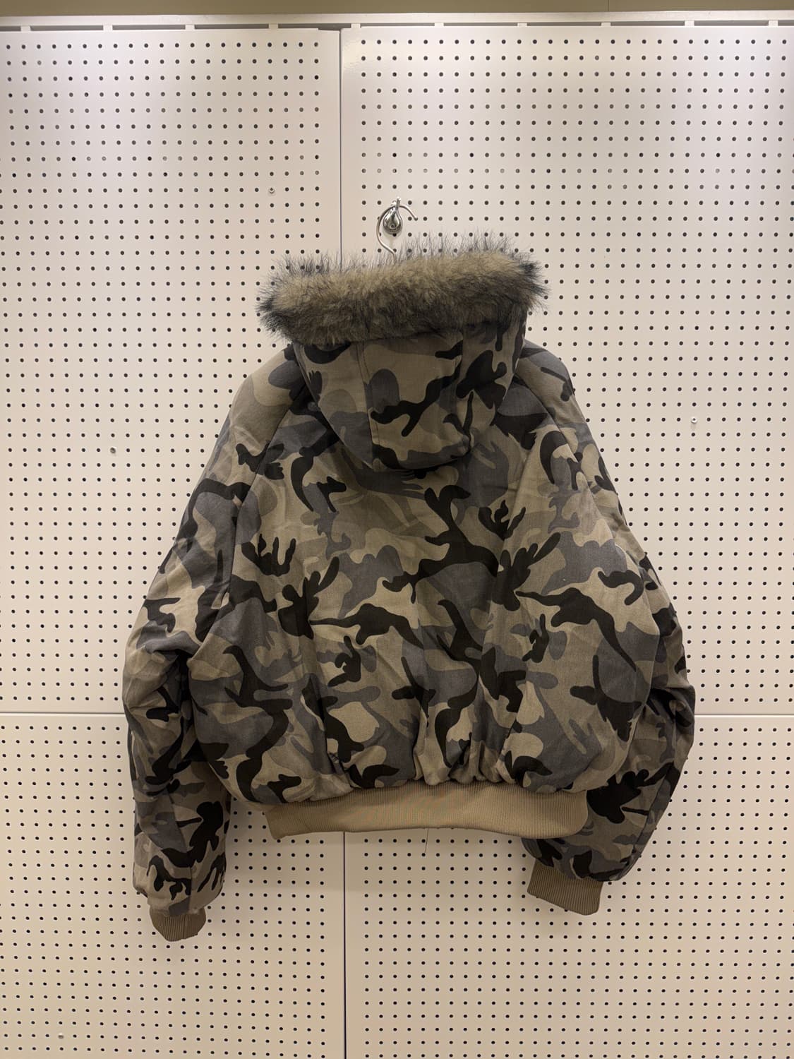 빈티지 카모 퍼 봄버 자켓 U682 상품이미지4