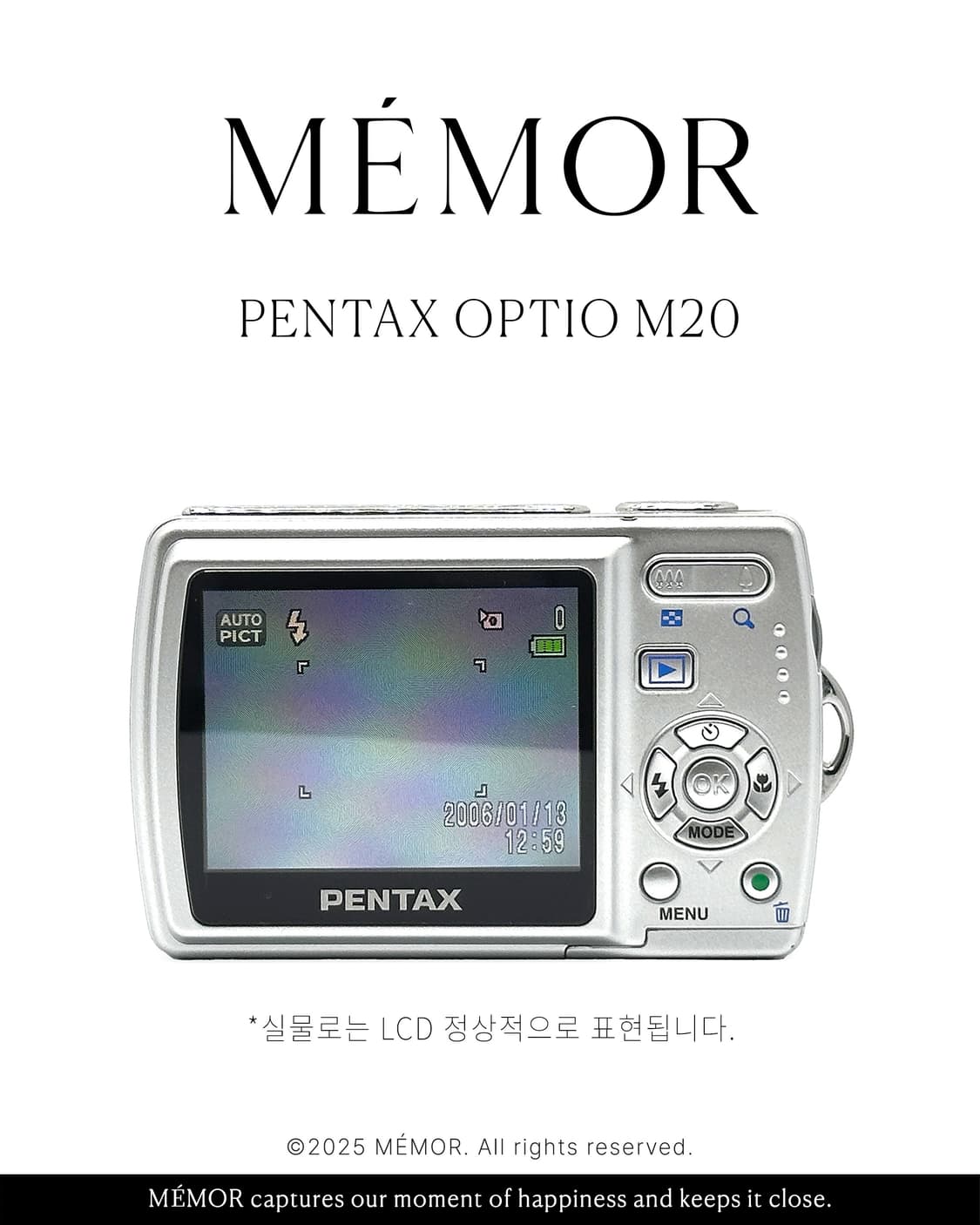 뽀용 작례/AA 건전지 사용🤍PENTAX OPTIO M20 펜탁스 디카 상품이미지5
