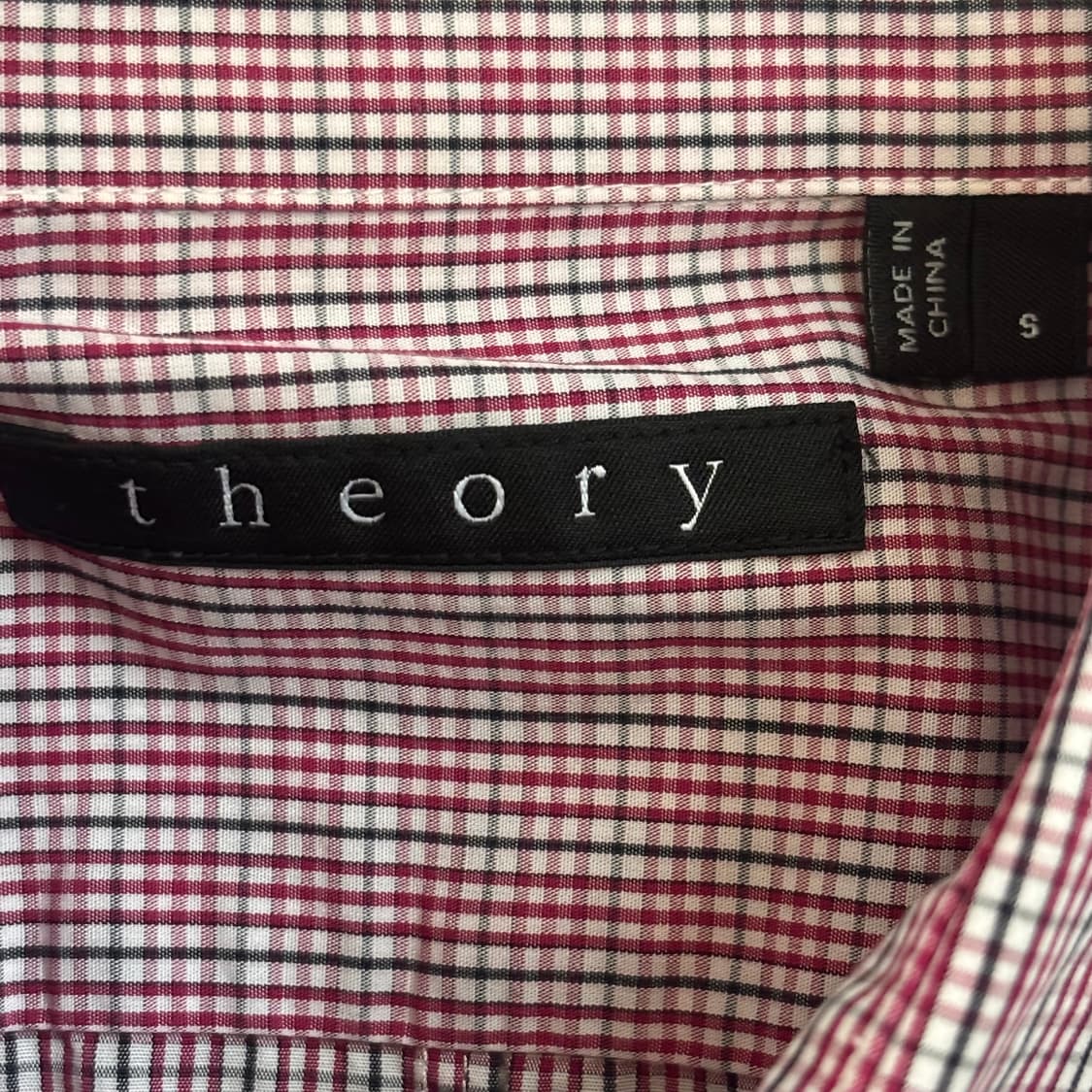 띠어리 S 캐주얼 체크 셔츠 남방 슬림 실루엣 상품이미지3