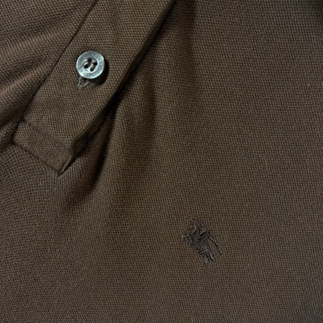 Burberry  버버리 자수 코튼 체크카라 롱슬리브 폴로셔츠  상품이미지4