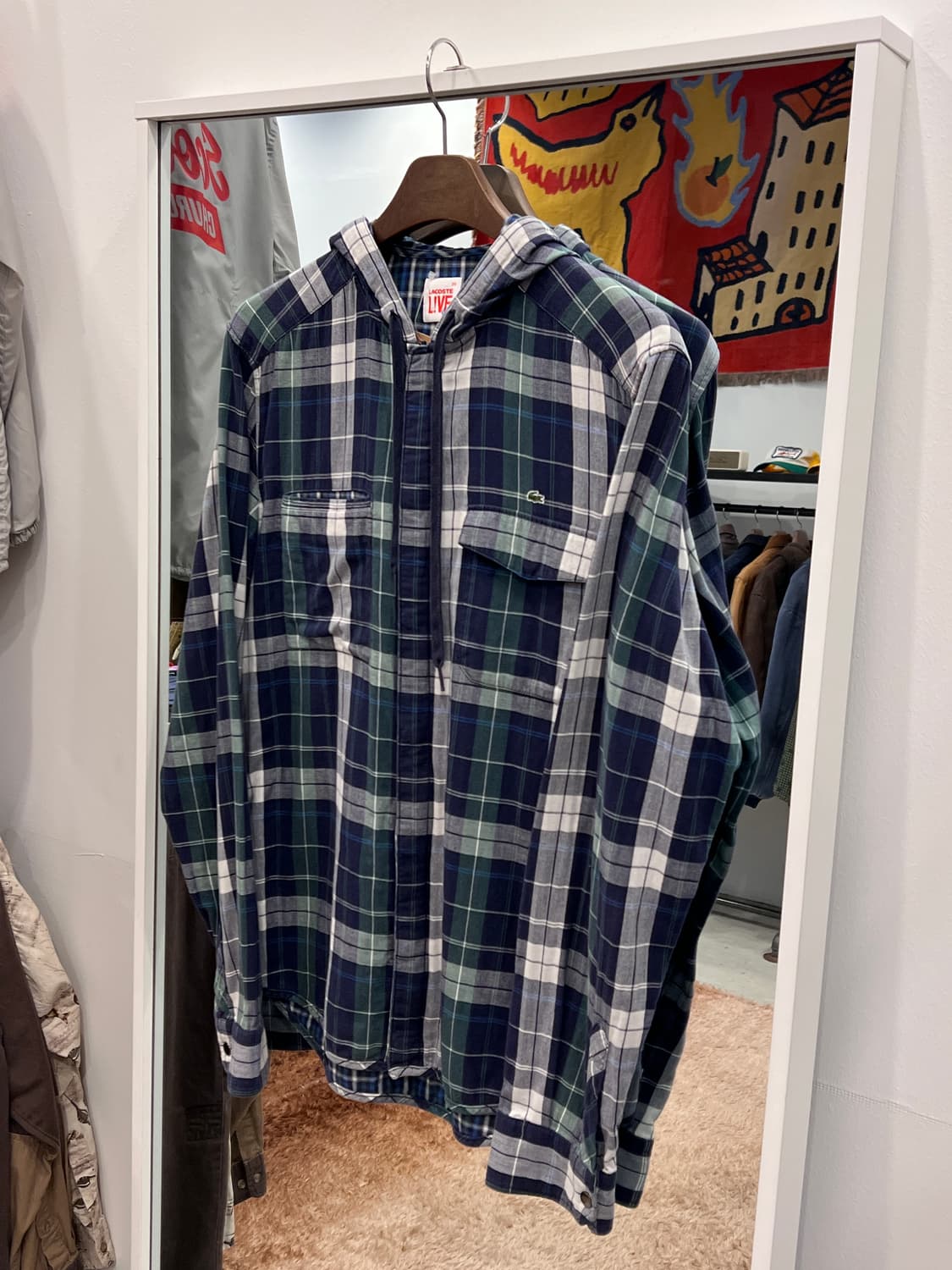 Lacoste 라코스테 타탄체크 후드 집업 자켓 상품이미지1