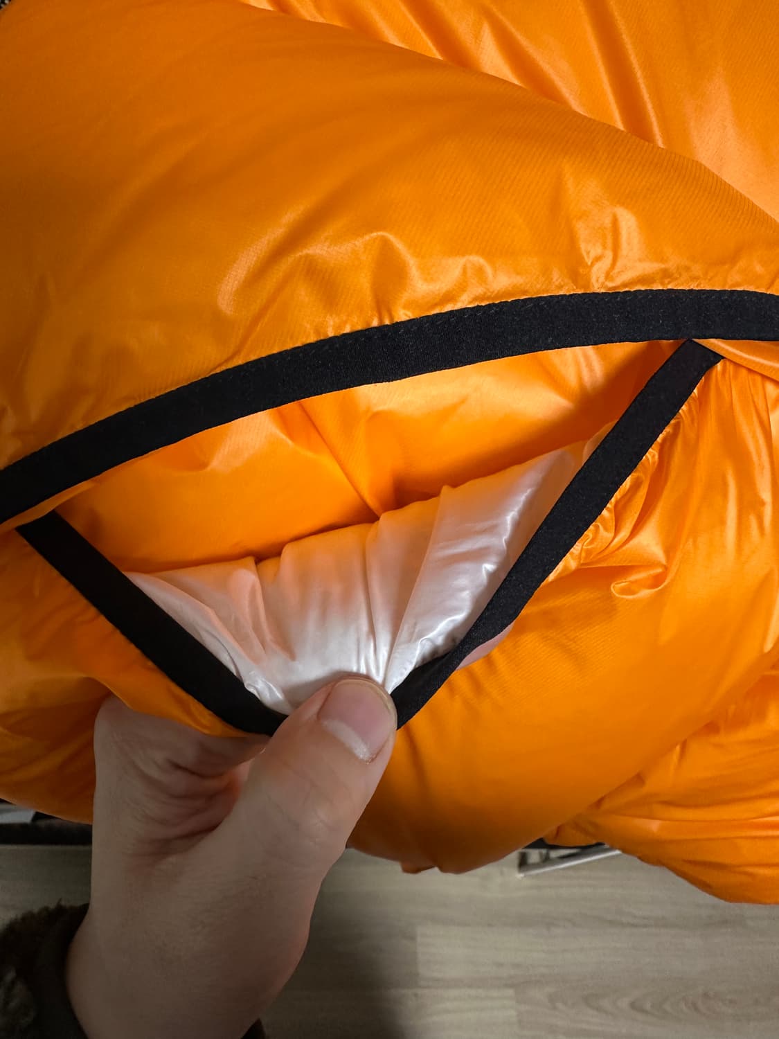 스투시 마이크로 립스탑 다운 오렌지 컬러 파카 상품이미지5