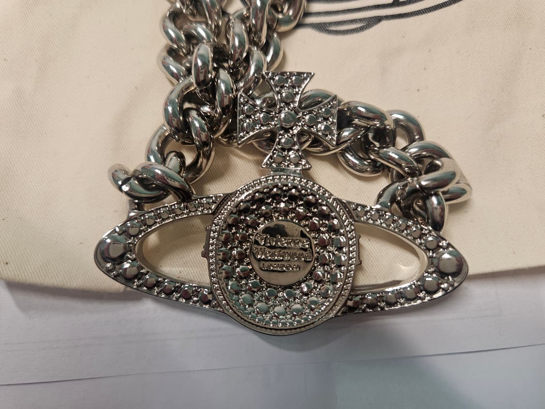 초희귀 비비안웨스트우드 네이사 체인 목걸이 상품이미지3