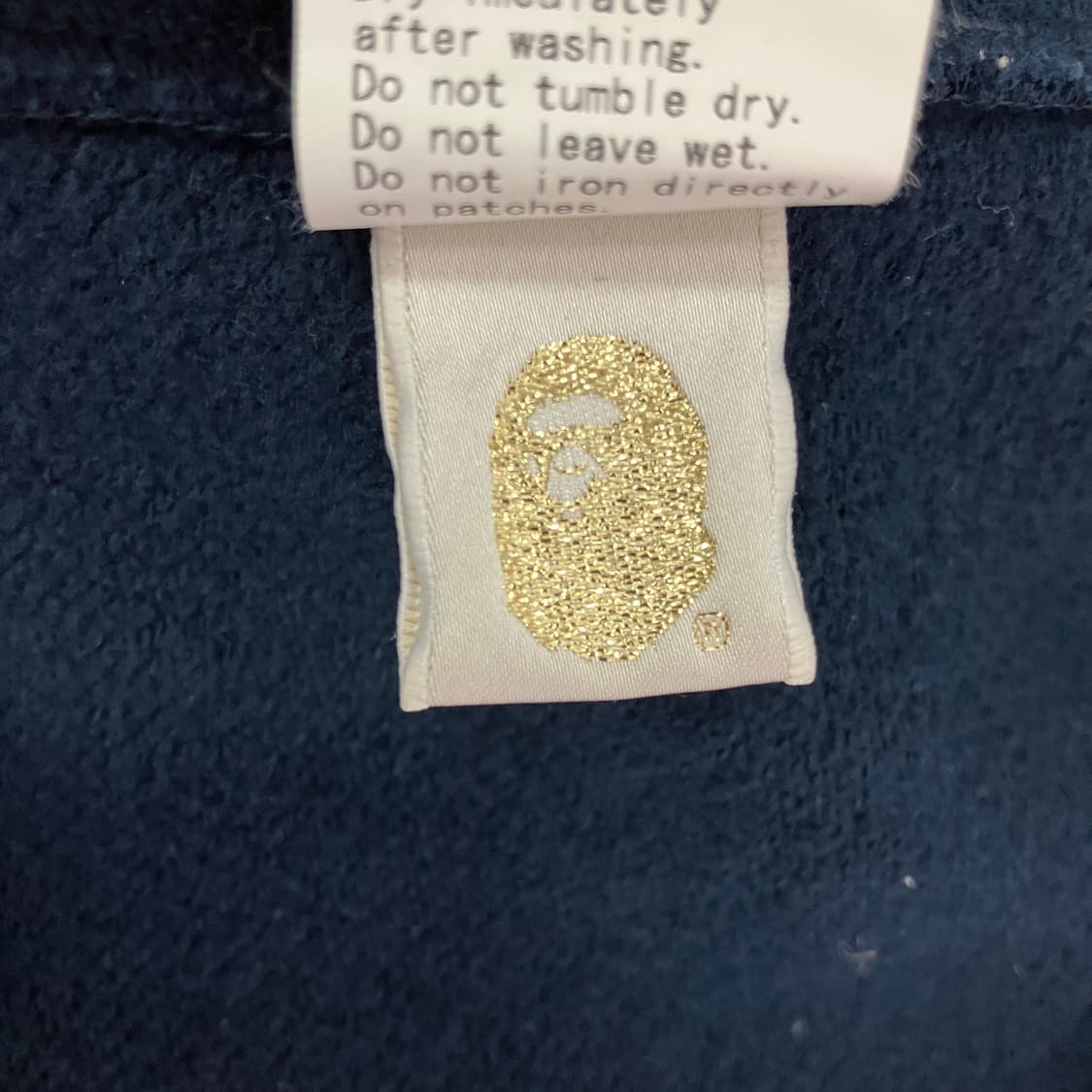 베이프 패치 네이비 코튼 블레이저 자켓 S 상품이미지9