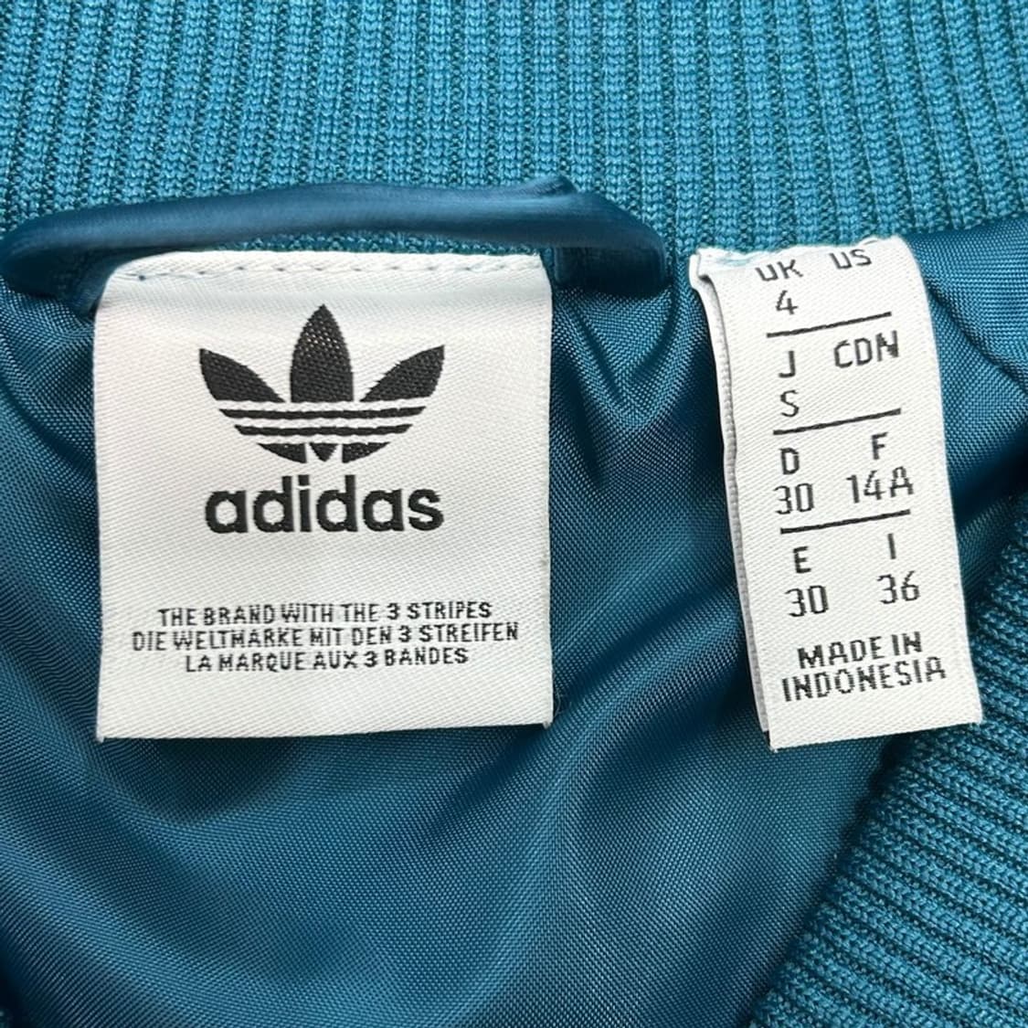 아디다스 오리지널스 새틴 봄버 트랙 재킷 블루 UK 4 상품이미지6
