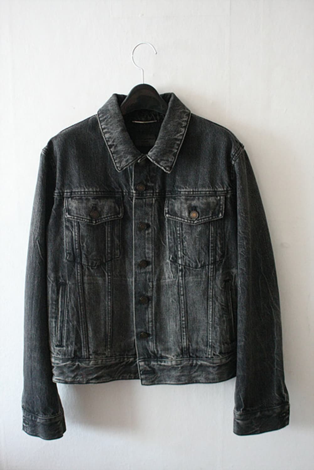 SAINT LAURENT 생로랑 블랙 그레이 데님 자켓 상품이미지5