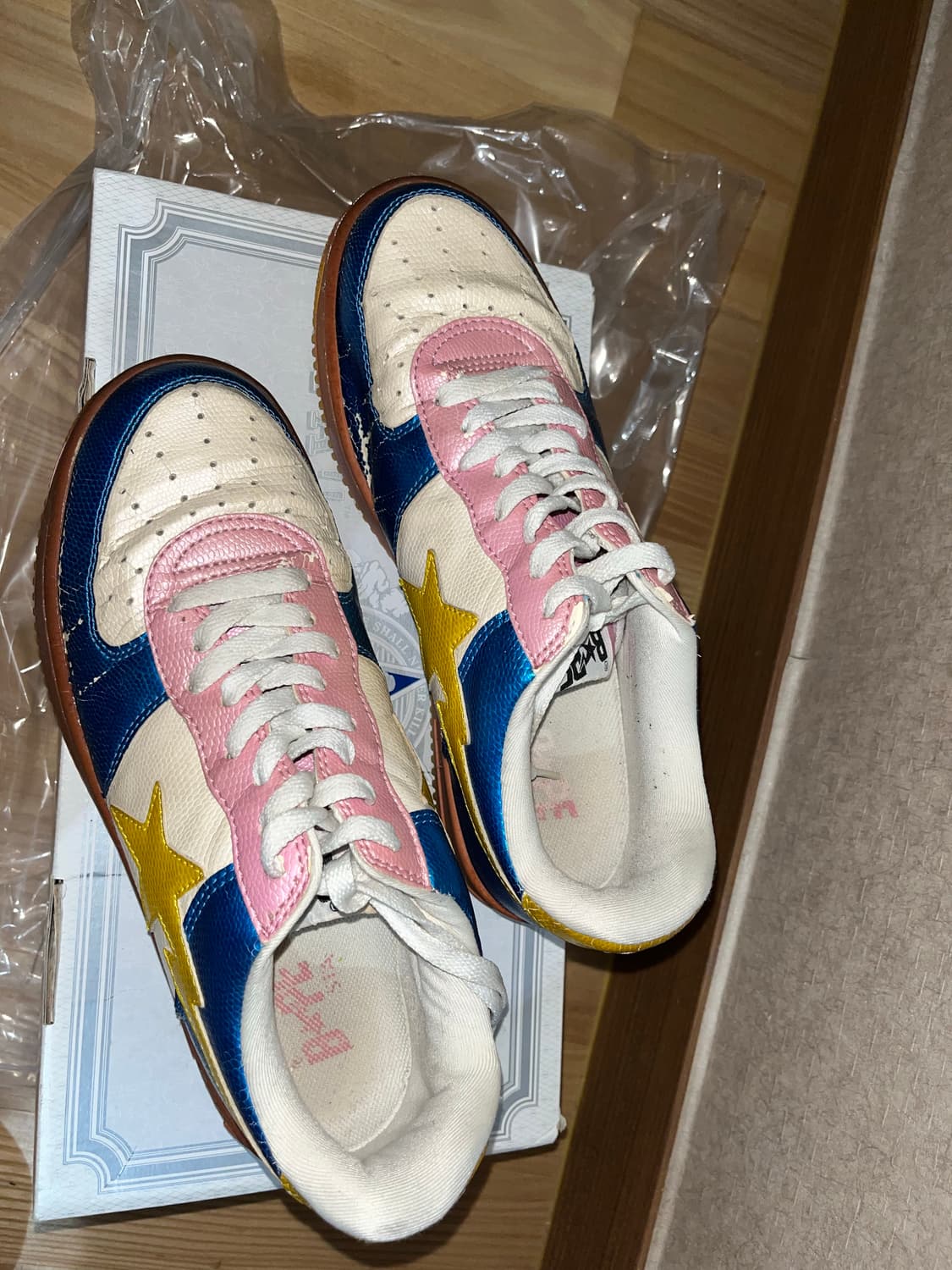 •베이프 OG베이프스타 코튼 캔디 스네이크스킨 스니커즈 상품이미지3