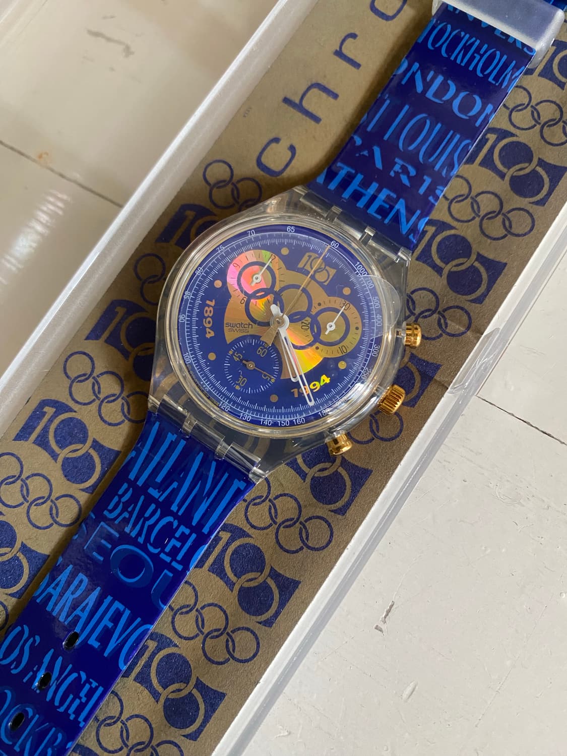 Swatch 94년 스와치 올림픽 100주년 크로노그래프 빈티지 시계 상품이미지4