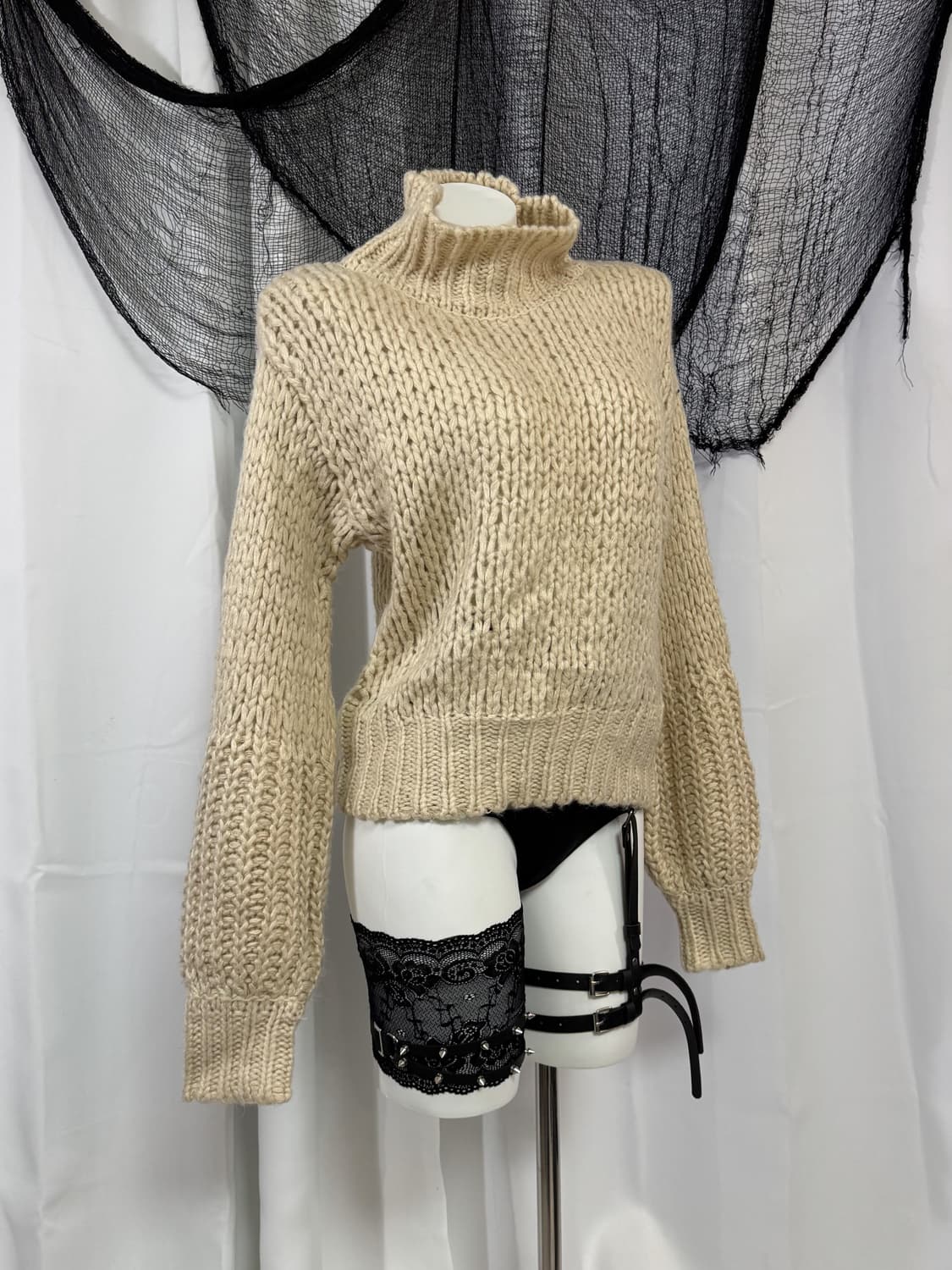 beige knit 상품이미지2