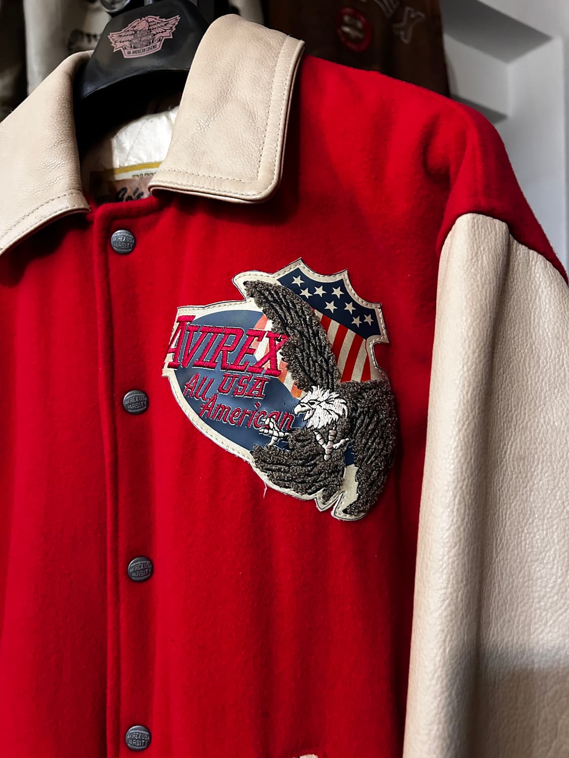 90’s Avirex wool/leather (아비렉스 울 가죽 자켓) 상품이미지3