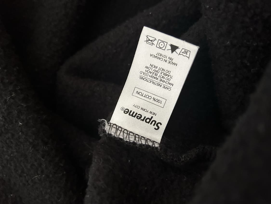 슈프림 올드 잉글리시 후드 로고 후드집업 블랙 상품이미지4