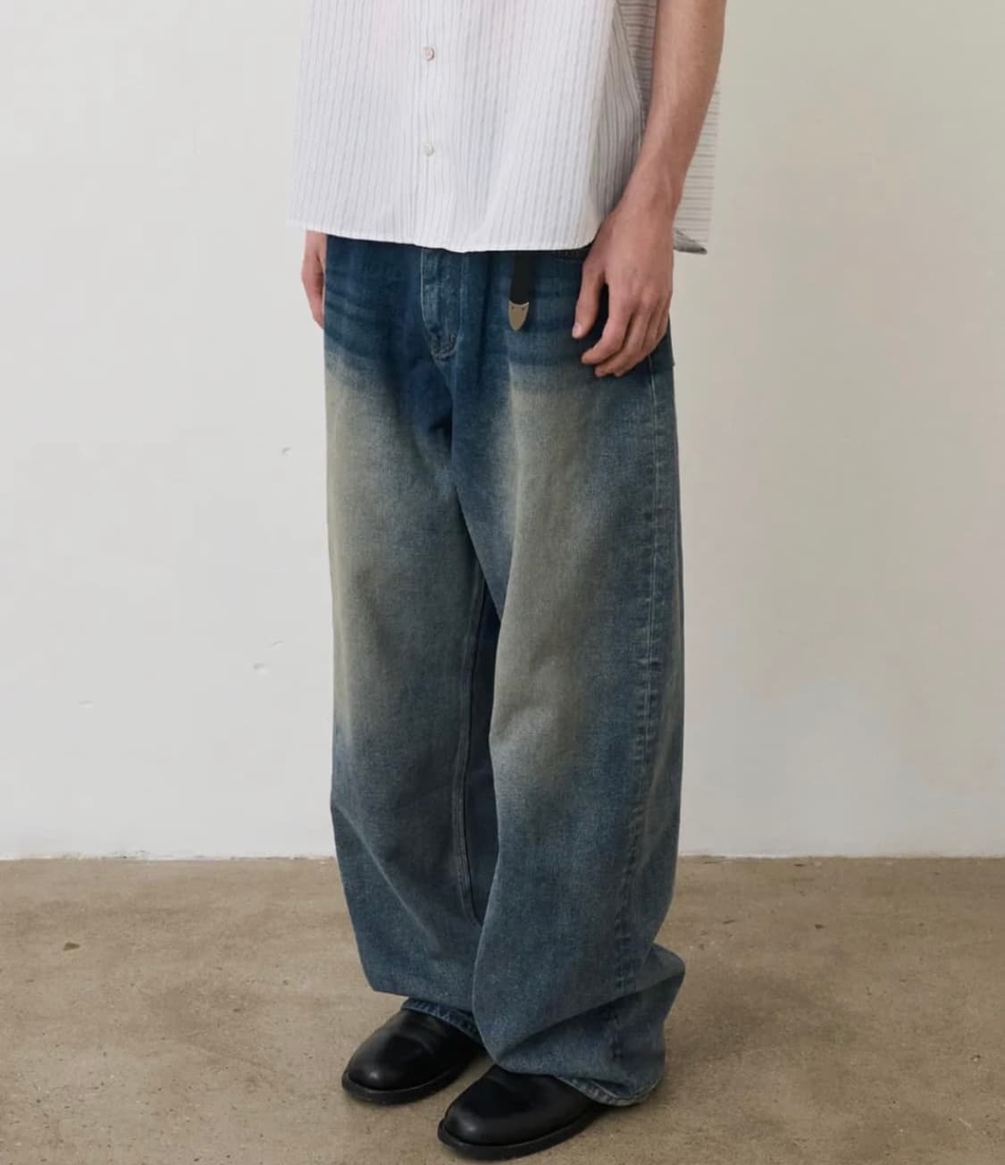 노운 wide denim pants (blue) 상품이미지2