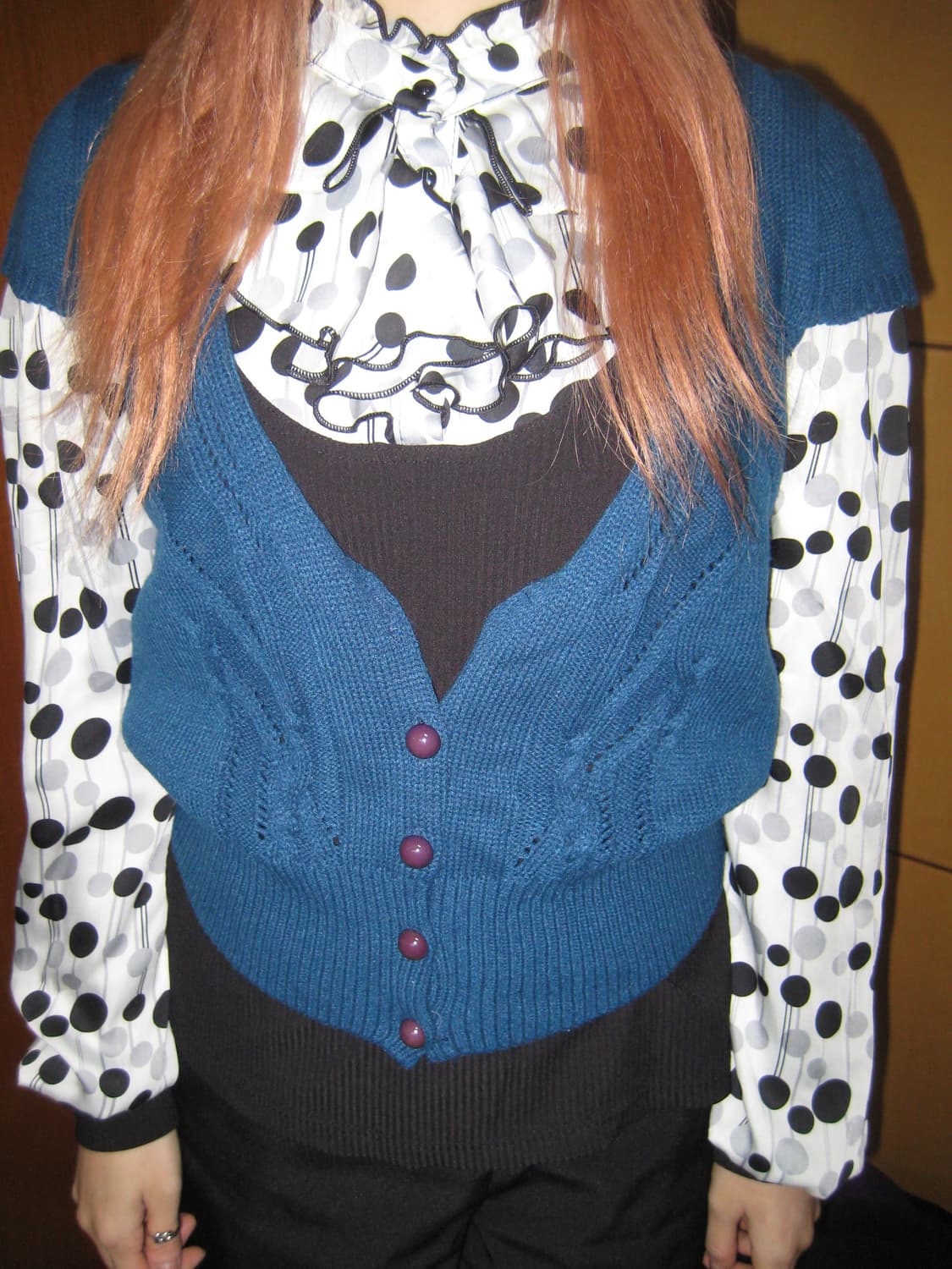 Vintage Blue Knit Vest  상품이미지3