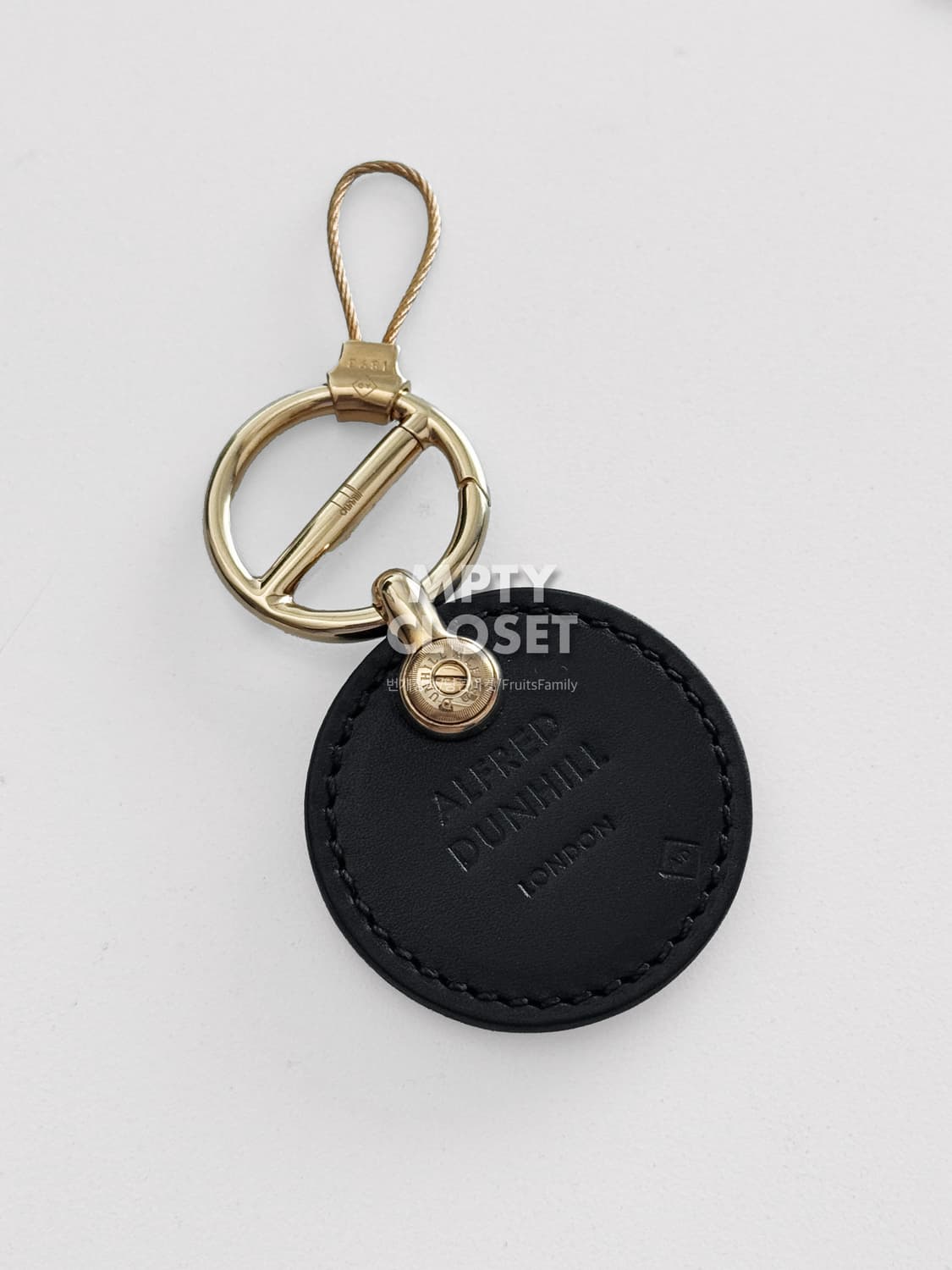 Dunhill 던힐  금장 가죽 키링 백참 상품이미지1
