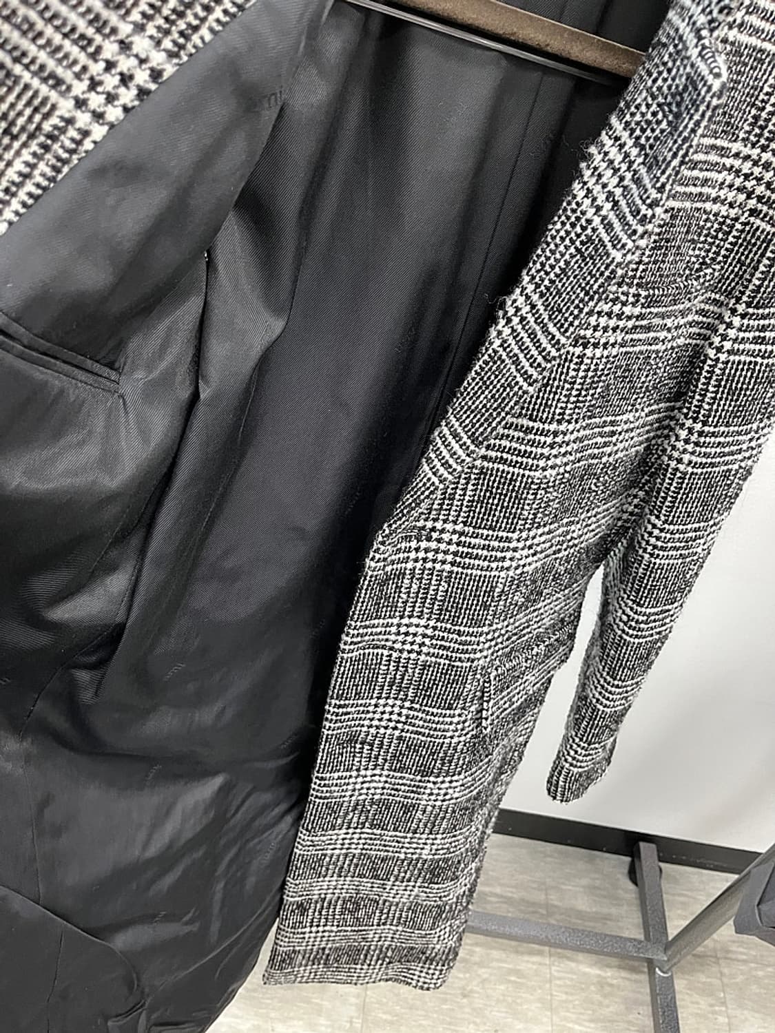 95-100) 아미 14fw 컬렉션 글렌체크 코트 상품이미지8