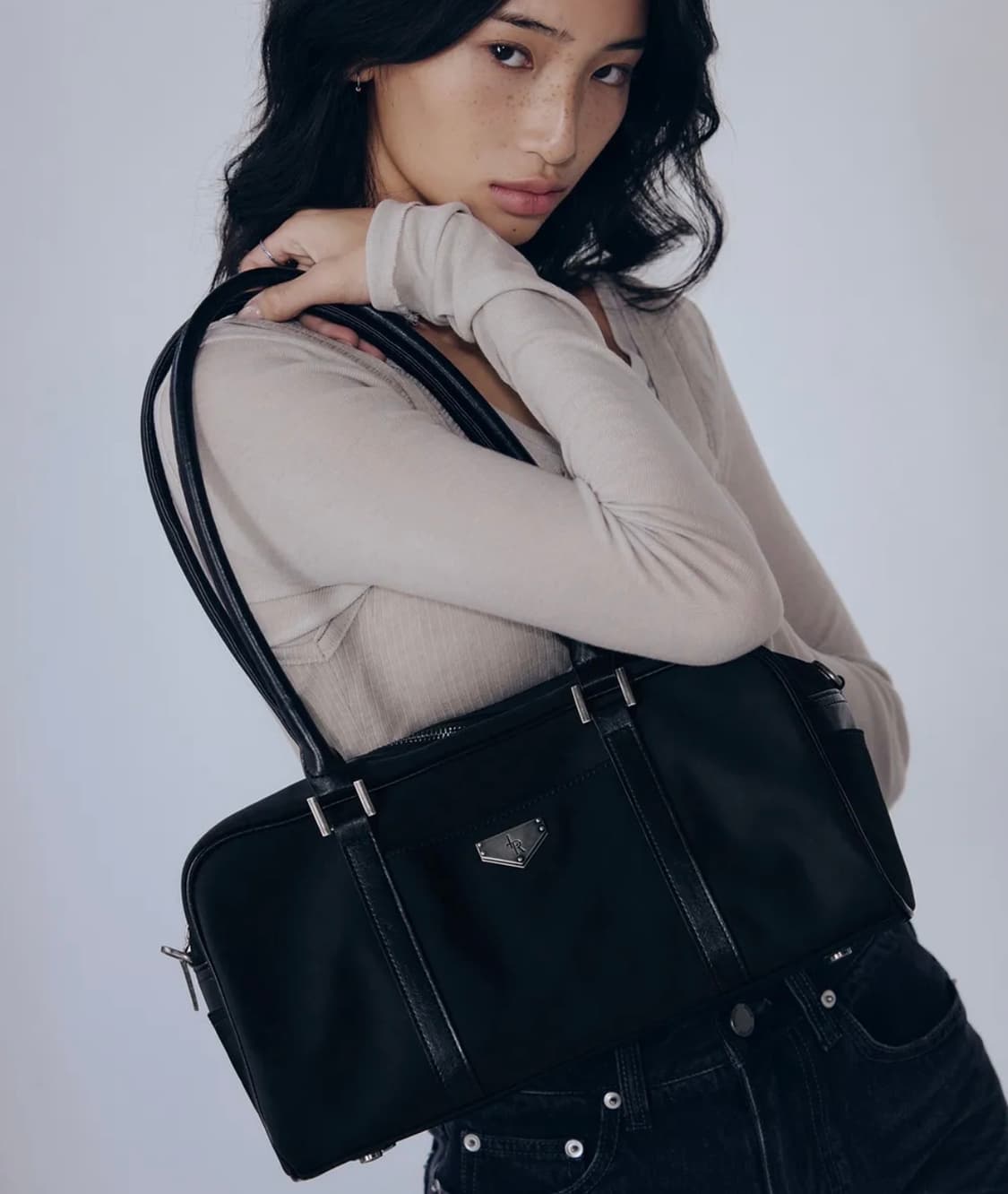 레더리 보스턴 나일론 숄더백 나일론블랙 상품이미지1