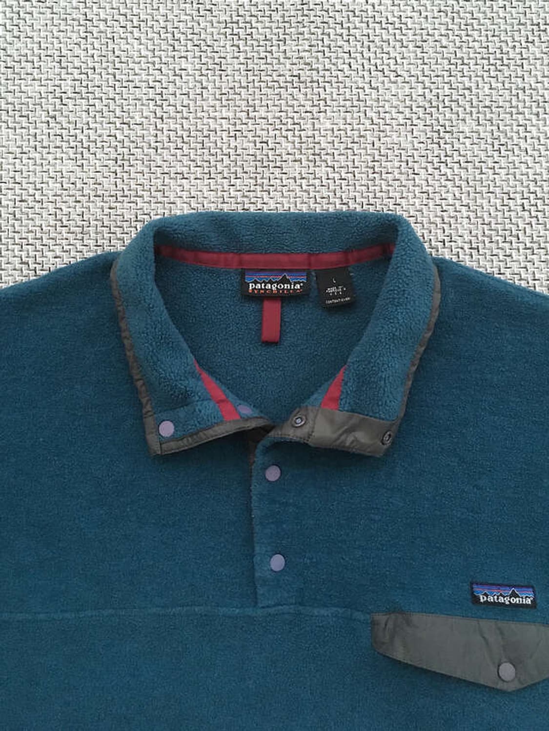 90s USA made Teal blue Synchilla Snap-t  상품이미지1