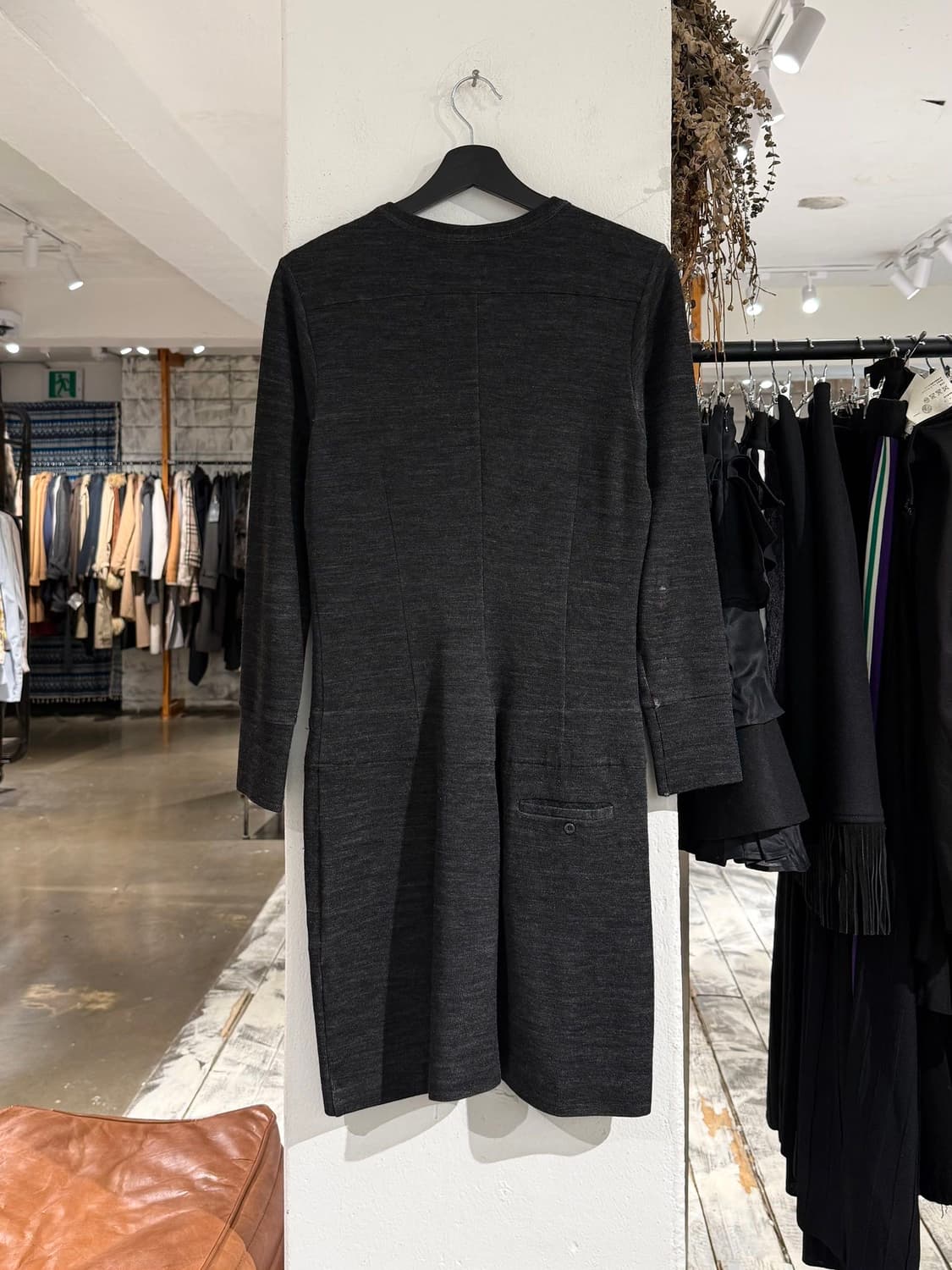 이자벨마랑 차콜 레인 울 포켓 미디 드레스 상품이미지4
